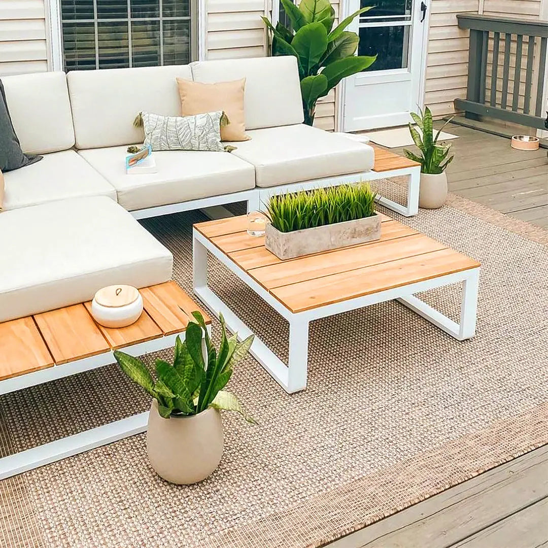 Odin Solid & Striped Border Indoor Outdoor Taupe Flatweave Rug、mySite、gigharbornorthrealestate