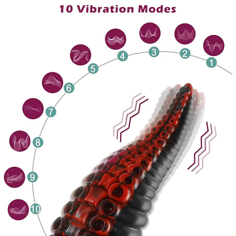 Textured Tentacle Vibrator Dildo