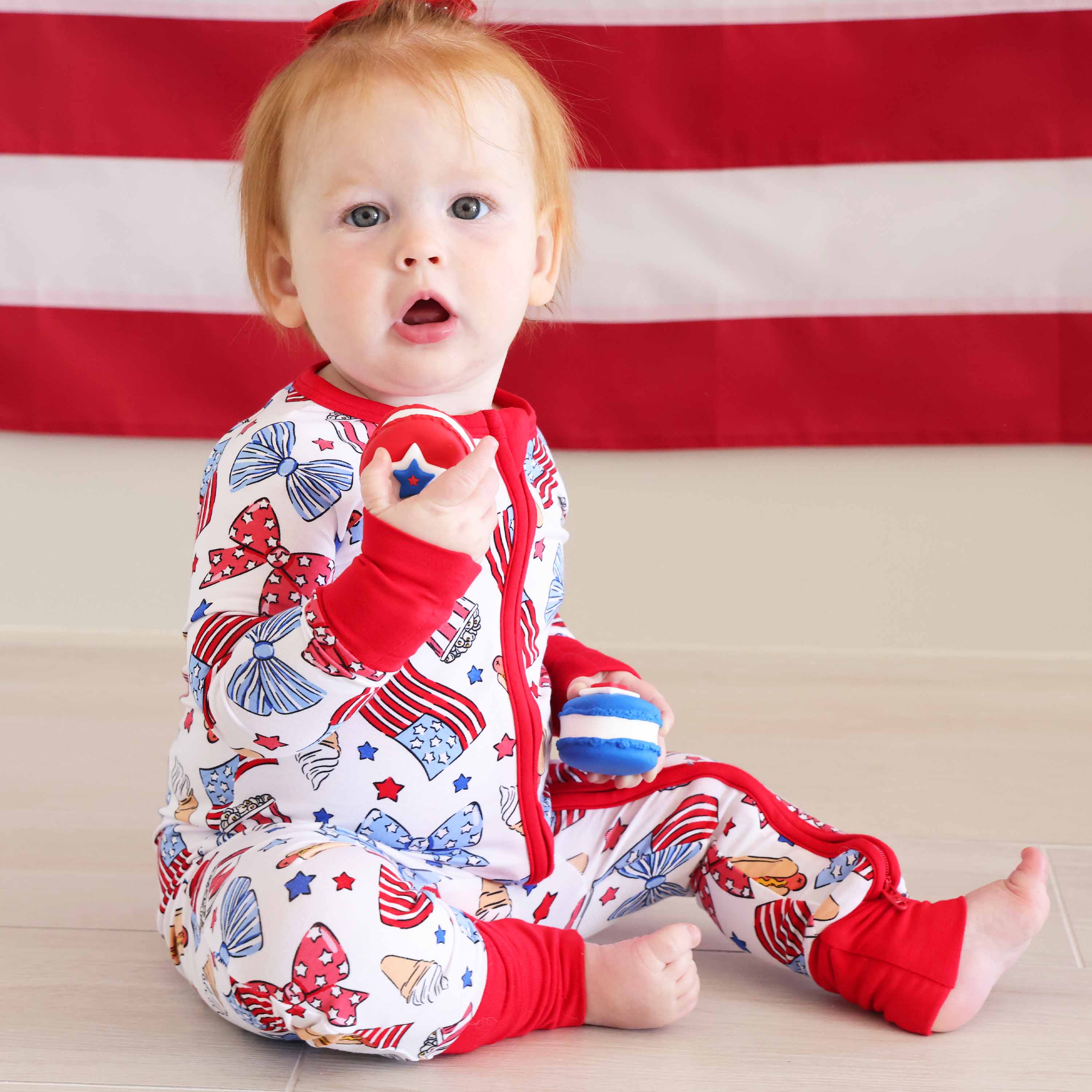  Party in the USA Convertible Zip Romper | Bows、mySite、layawaytickets