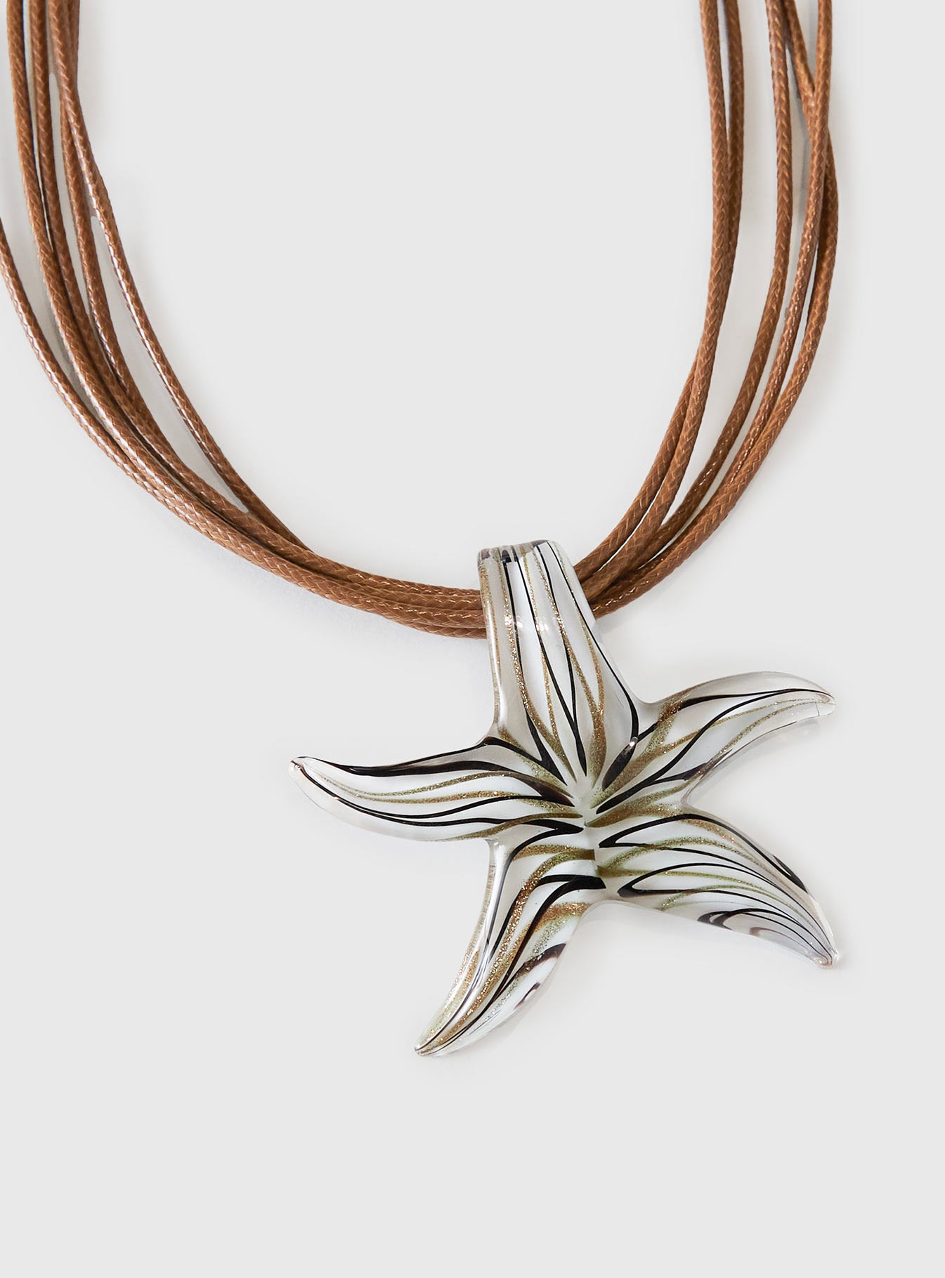 Fire Sign Glass Look Star Pendant Necklace Multi、mySite、solidvoid