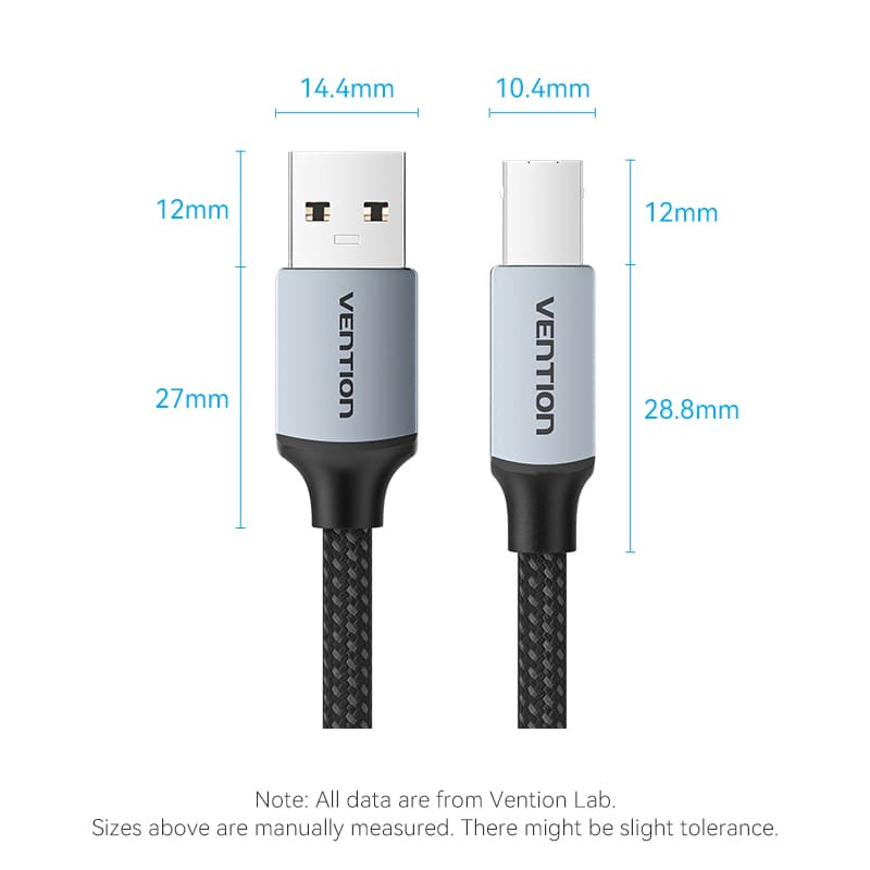 Vention USB 2.0 Type-A Male to Type-B Male Printer Cable、mySite、fannypackpong