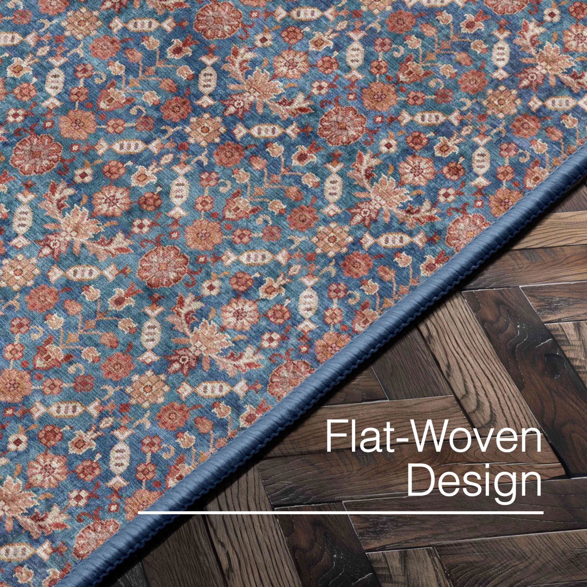 Hilda Vintage Custom Rug - Flat-Pile, Personalized Sizes, Easy Maintenance、mySite、gigharbornorthrealestate