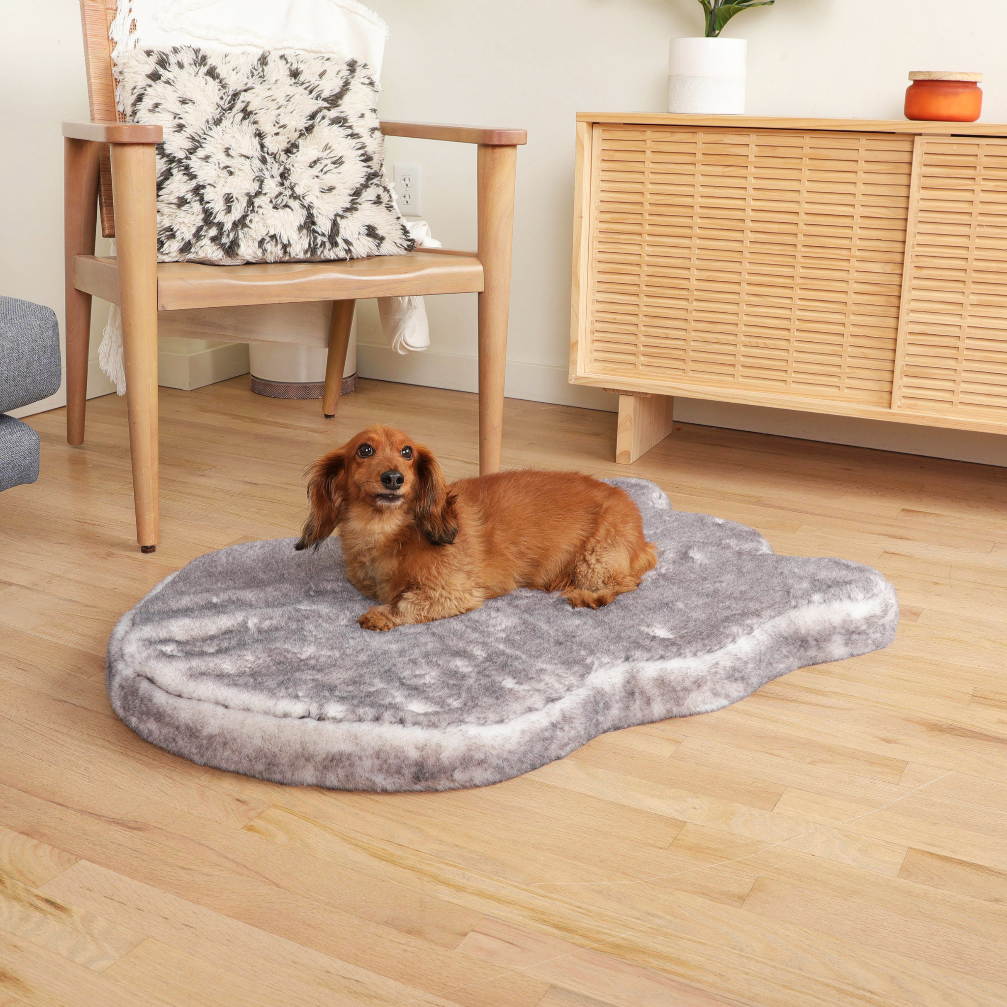PupRug™ Luxe Orthopedic Bed + Matching Waterproof Blanket Bundle - Ultra Soft Chinchilla、mySite、solidvoid