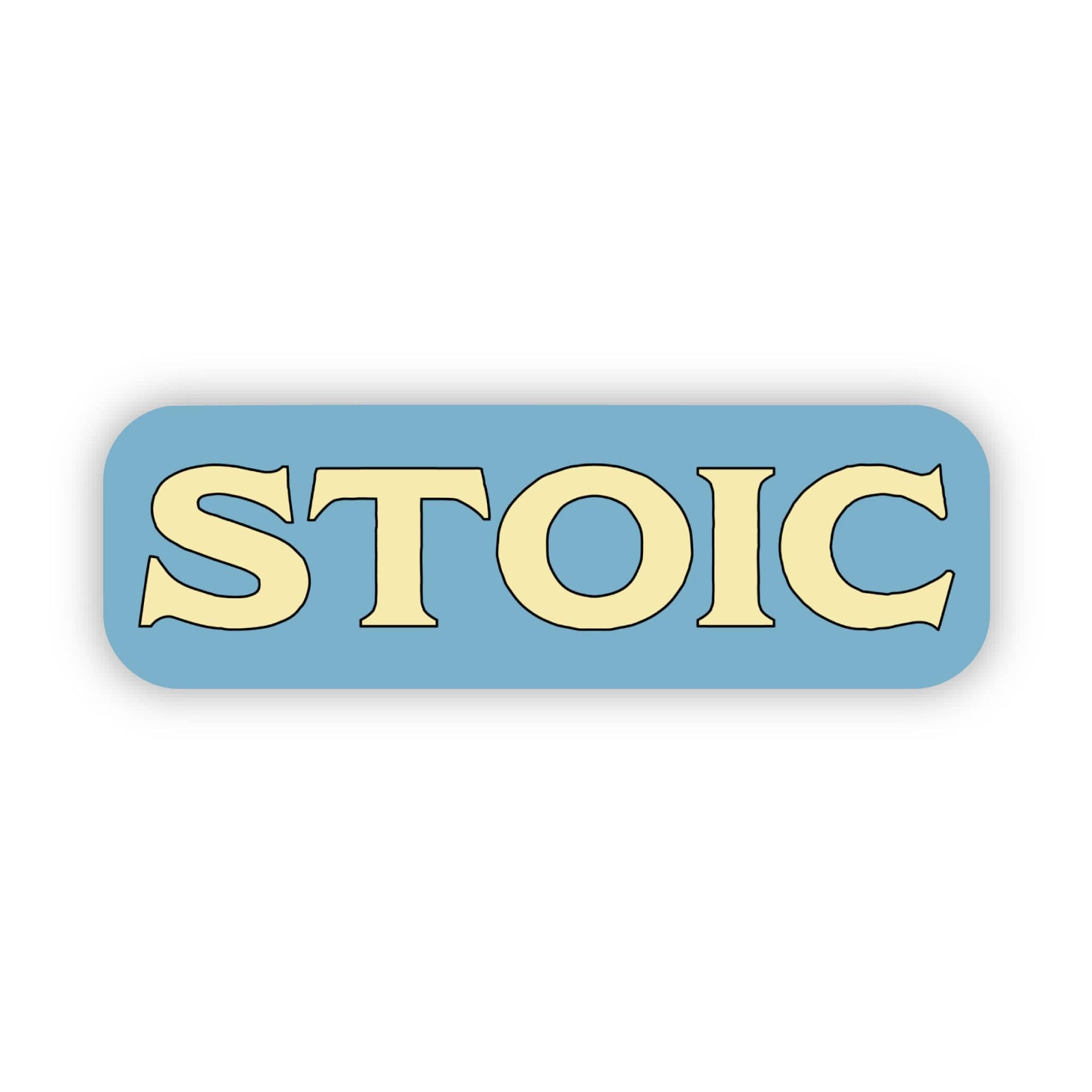  Stoic Philosophy Blue Text Sticker、mySite、elrpsem3k