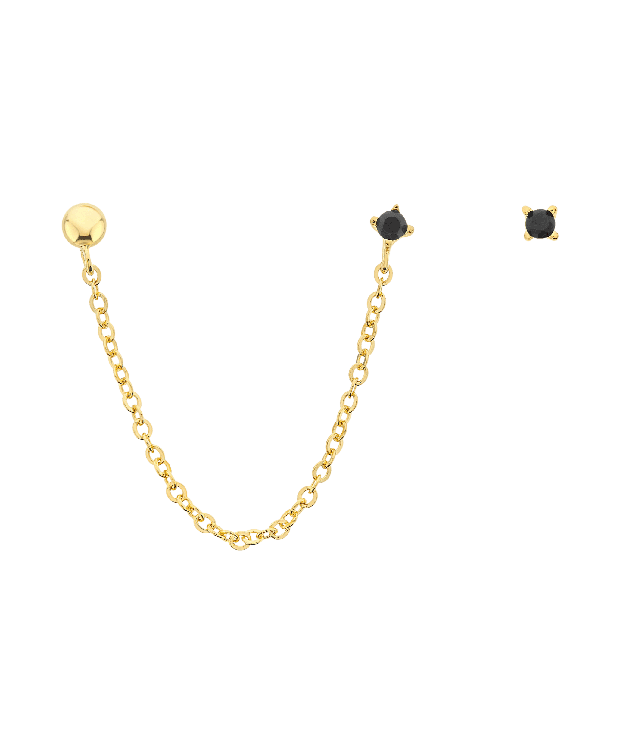 Vision Earring Set Black 18ct Gold Plated、mySite、botmansion