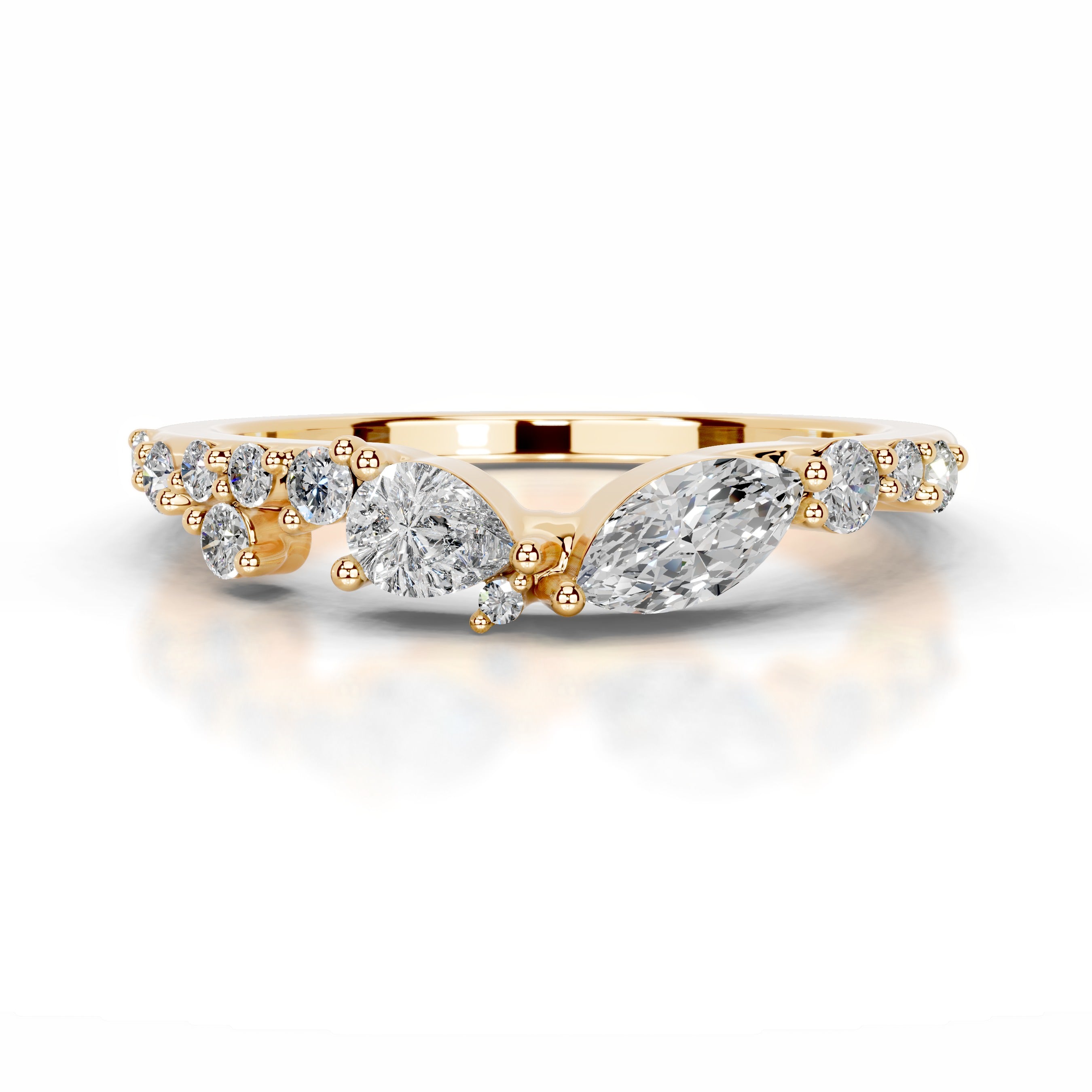 Faith Diamond Wedding band - 18K Yellow Gold、mySite、hinf8tx79