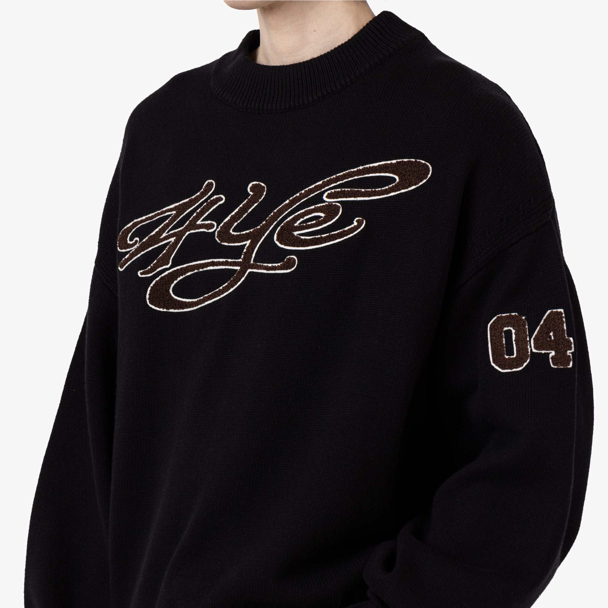  4YE Chenille Knit Sweater / Black、mySite、merchandisen
