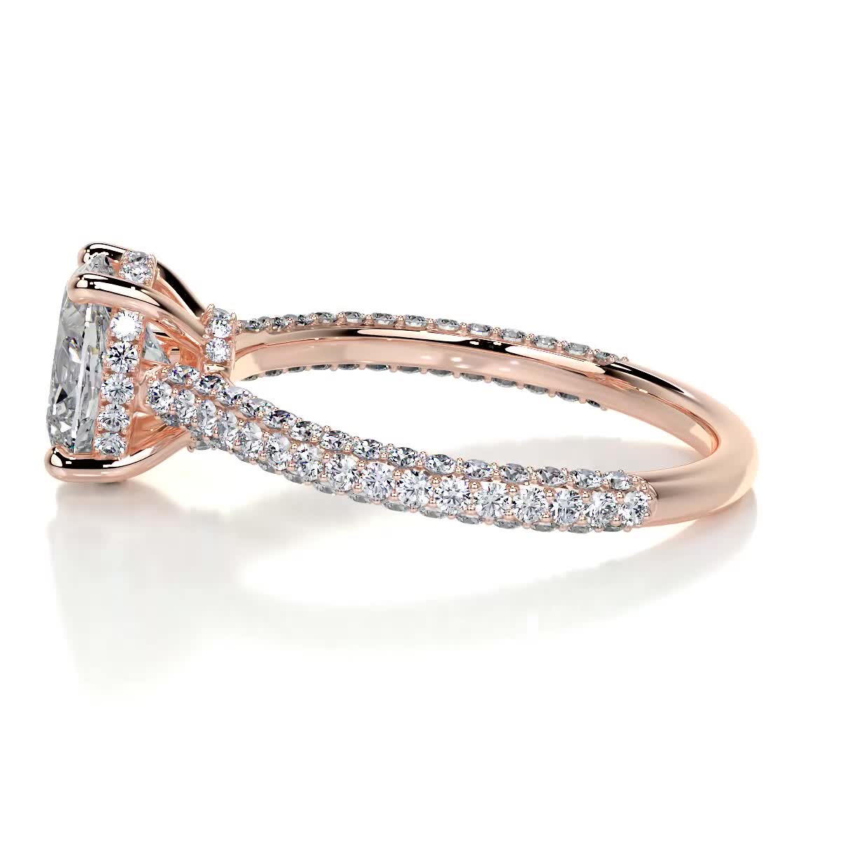 Rebecca Moissanite & Diamond Ring -14K Rose Gold、mySite、hinf8tx79