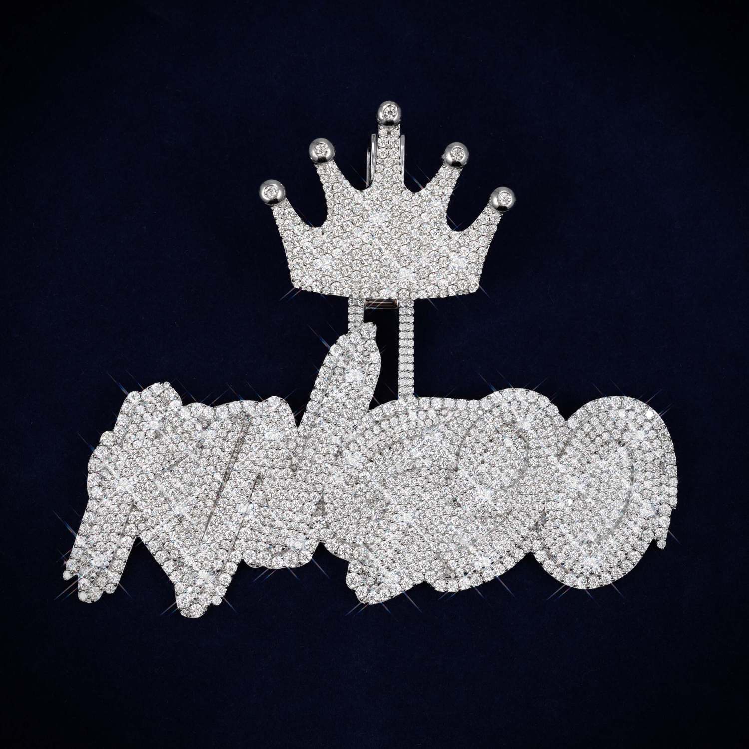 KING90 Custom Name Moissanite Pendant 14K Gold、mySite、hinf8tx79