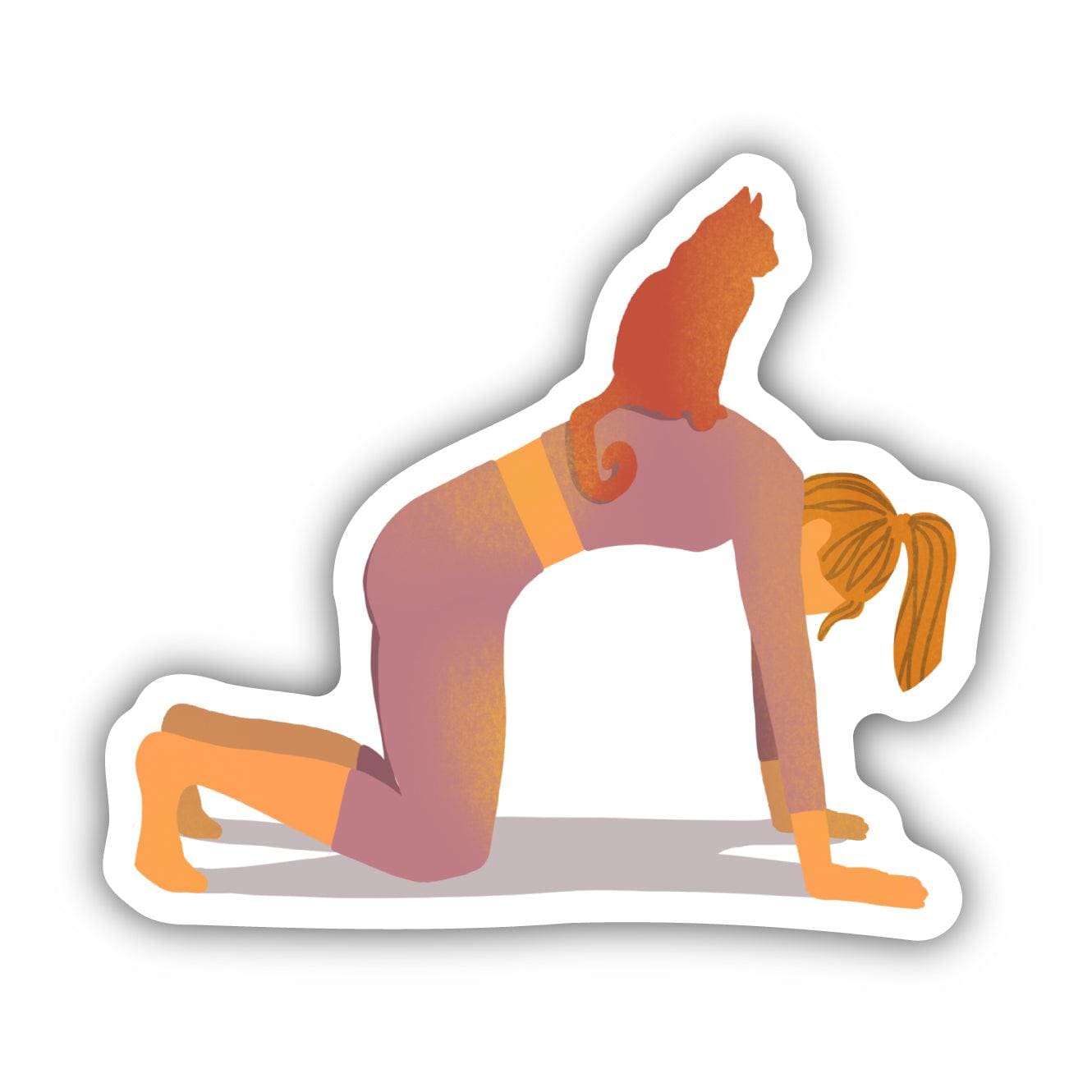  Cat Pose Yoga Sticker、mySite、ghnorth