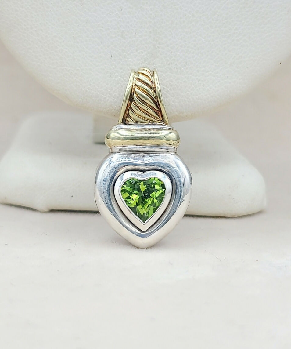 David Yurman Heart Pendant Enhancer Peridot & Gold、mySite、hinf8tx79
