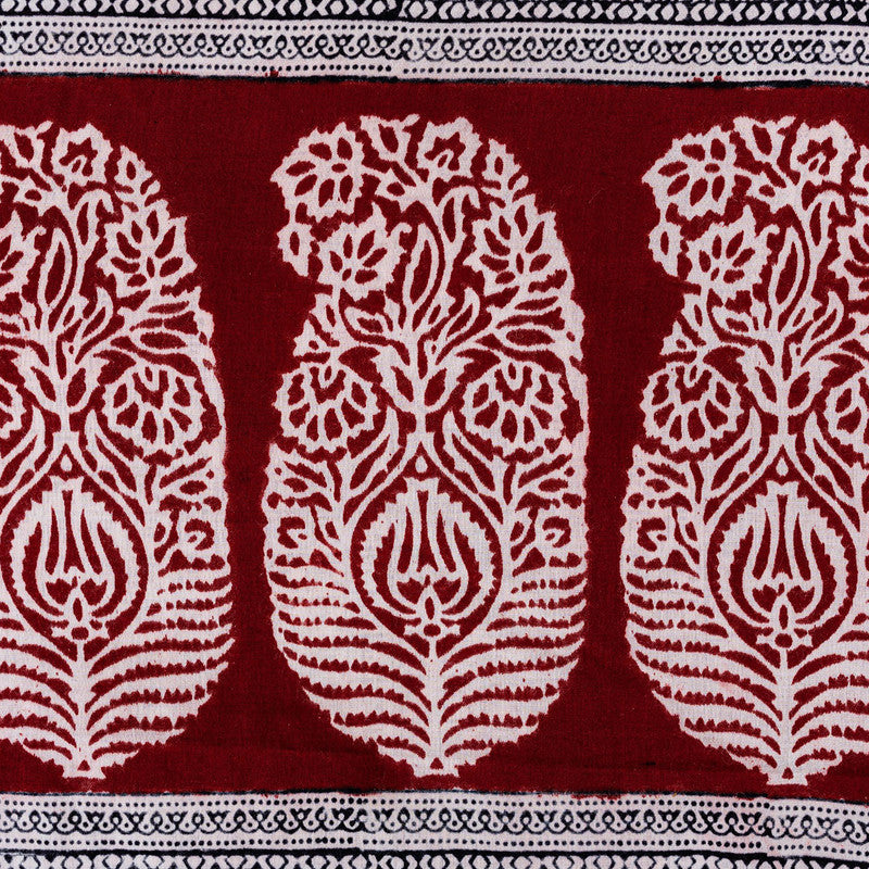 Festive Wear | Cotton Hand Block Printed Bagh Saree | Red、mySite、camillekostekn