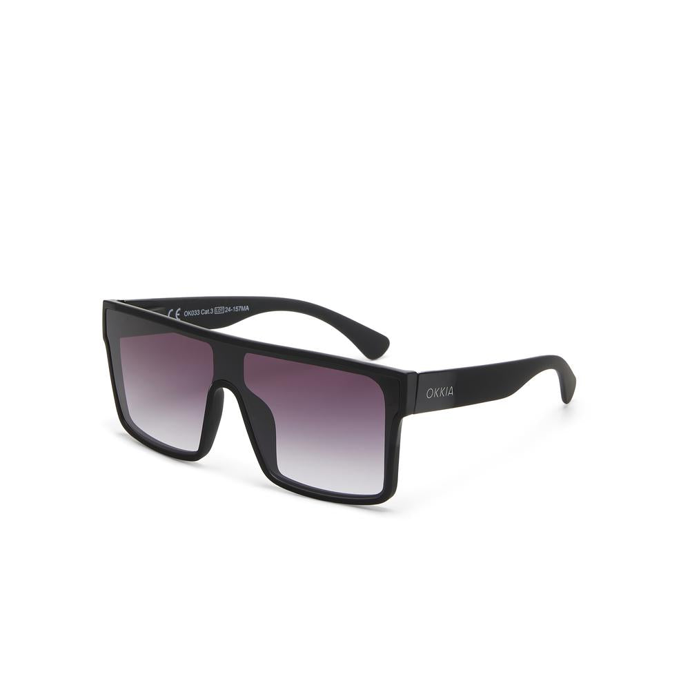 OKKYA - Occhiale Da Sole Premontato - Mod.Tokyo Montatura Soft Touch-Spring Arms Col: Black / Lens: Black Gradient、mySite、fannypackpong