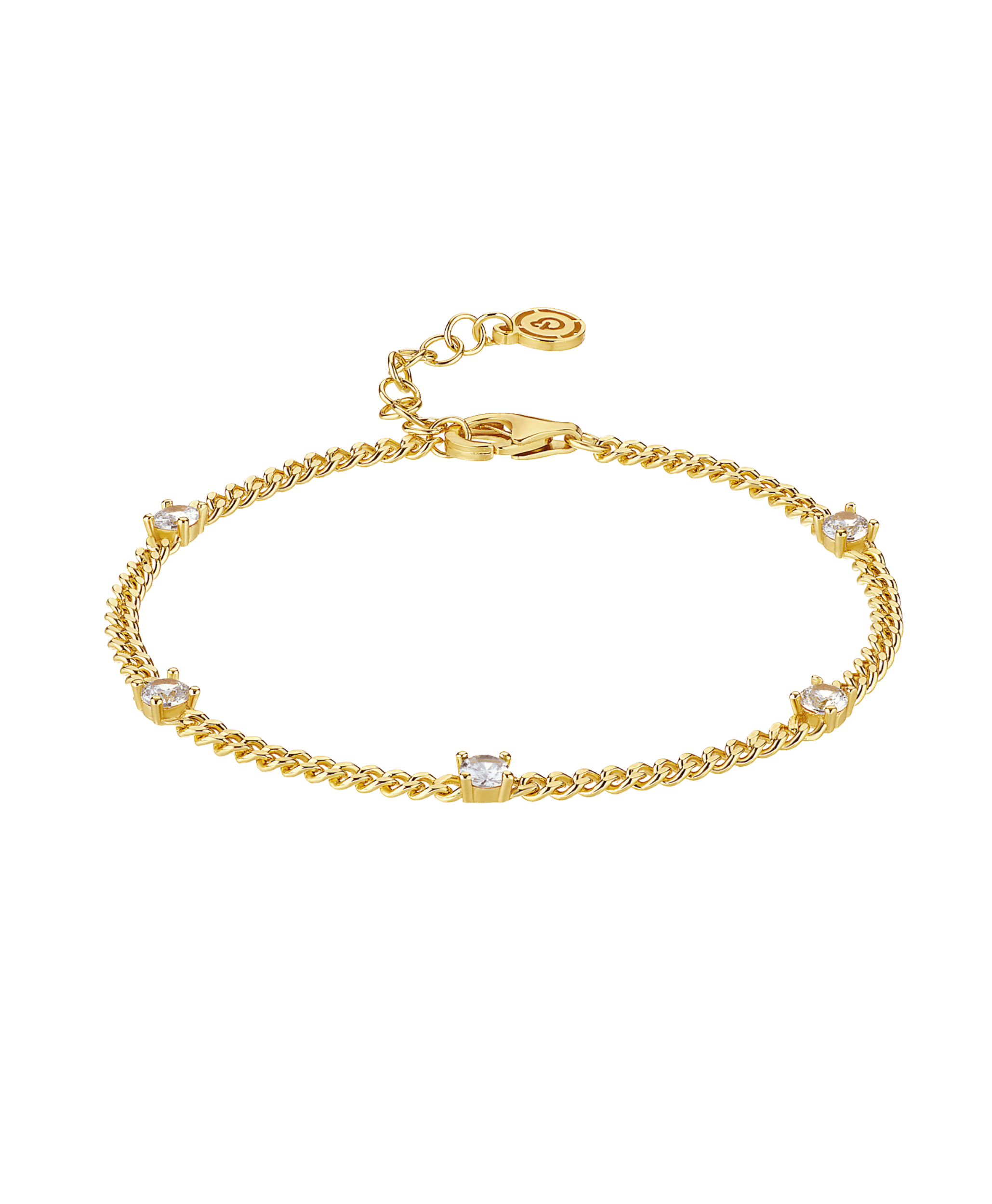  Birthstone Bracelet April 18ct Gold Plated