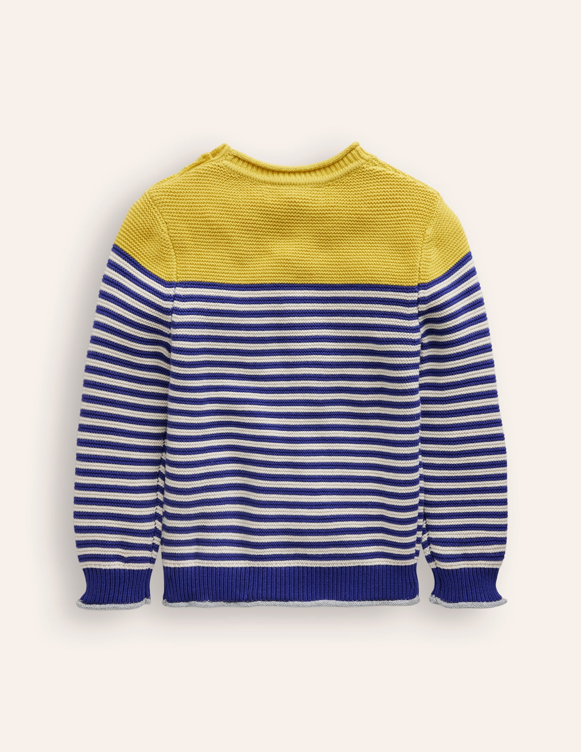  Everyday Stripe Cotton Sweater-Sapphire Blue & Ecru Marl、mySite、ashleygrahame