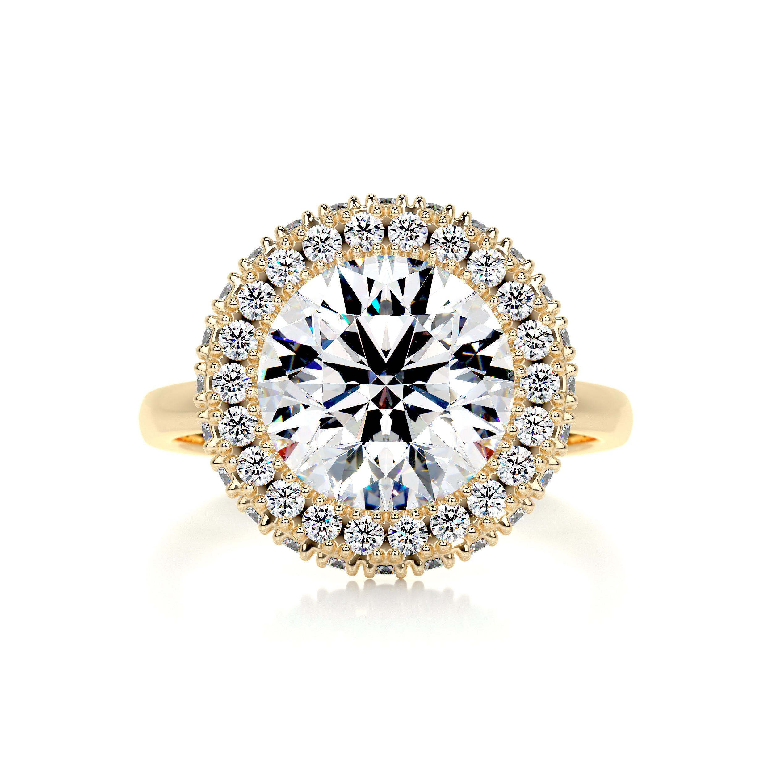 Rosalie Moissanite & Diamond Ring -18K Yellow Gold、mySite、hinf8tx79