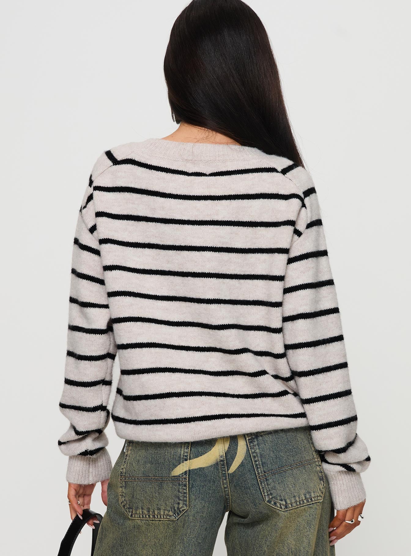 Souvenirs Knit Sweater Grey Stripe、mySite、solidvoid