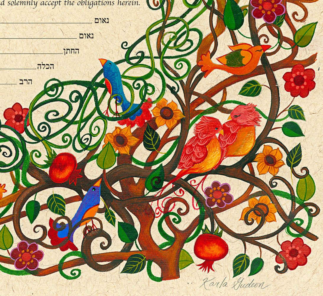  Bird Song Ketubah by Karla Gudeon、mySite、elrpsem3k