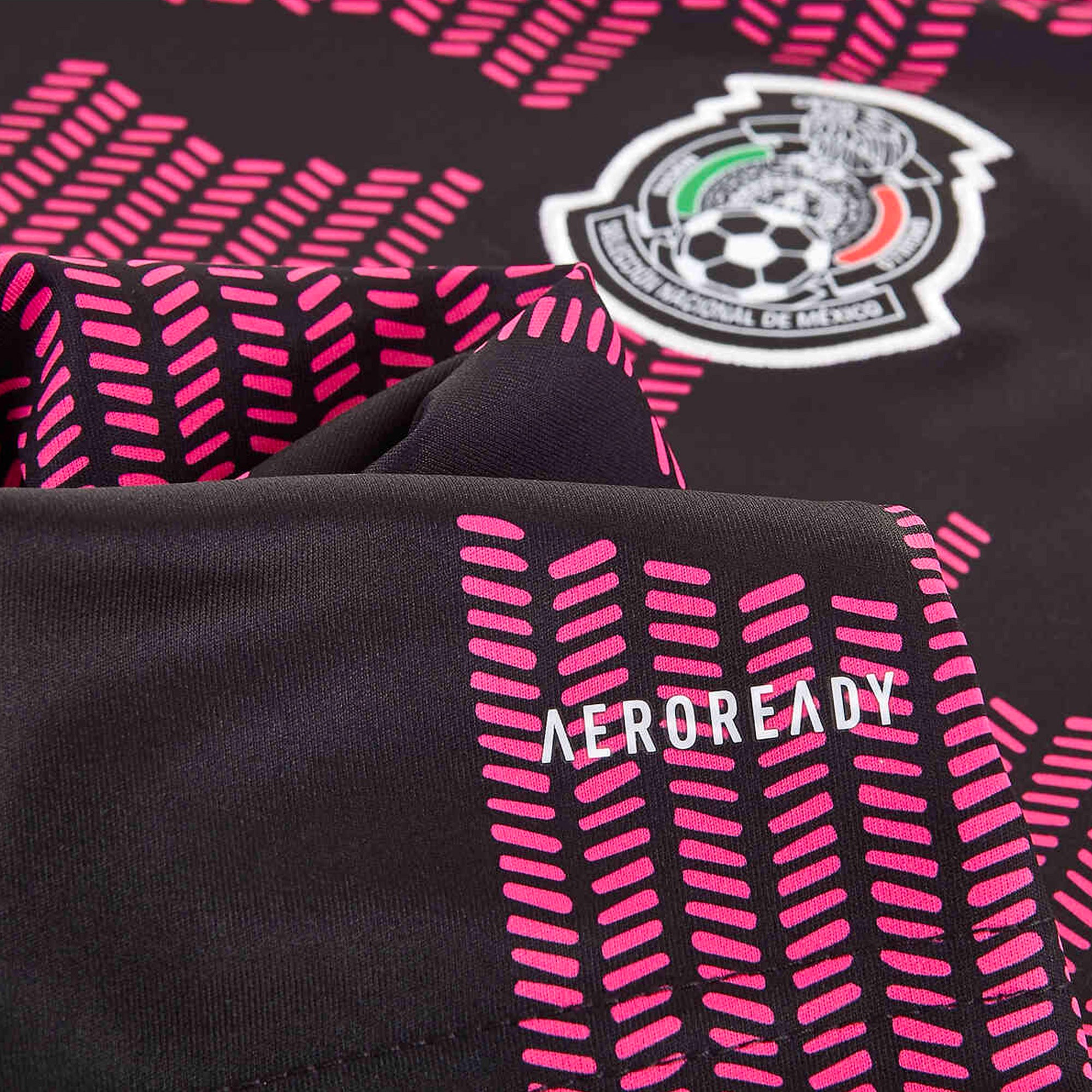 adidas Women's Mexico 2021/22 Home Jersey Black/Real Magenta、mySite、noshort