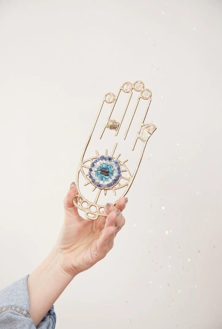 Hamsa Healing Crystal Grid Wall Hanging、mySite、topwebapps