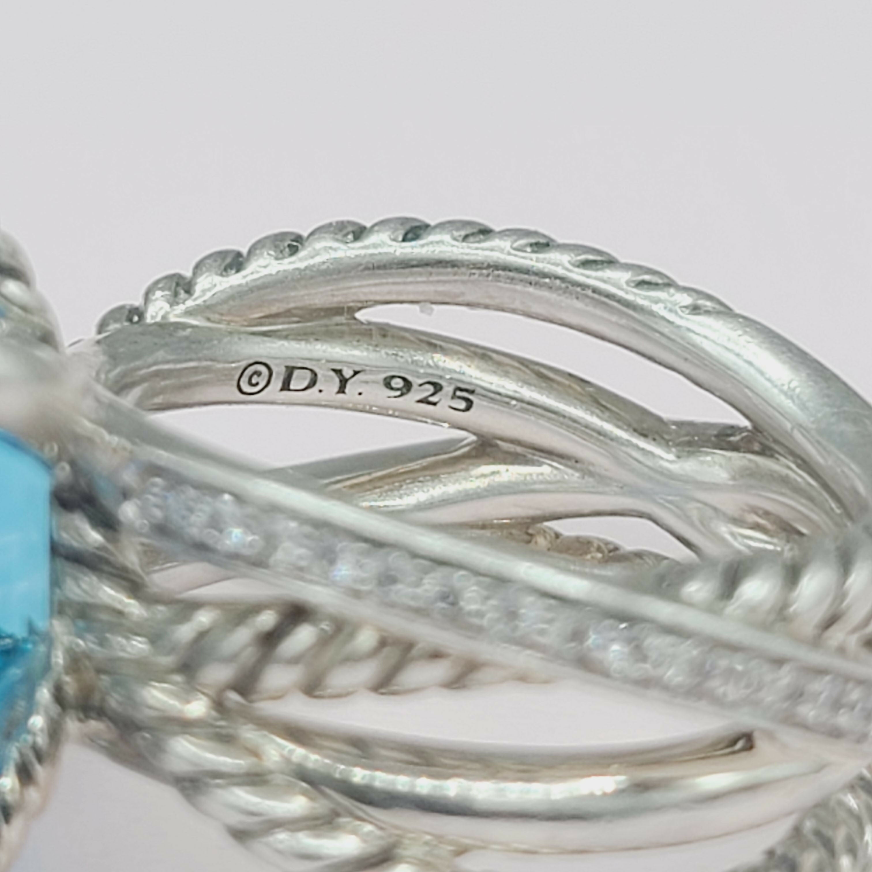 David Yurman Cable Wrap Ring 鈥?Blue Topaz & Diamond、mySite、hinf8tx79
