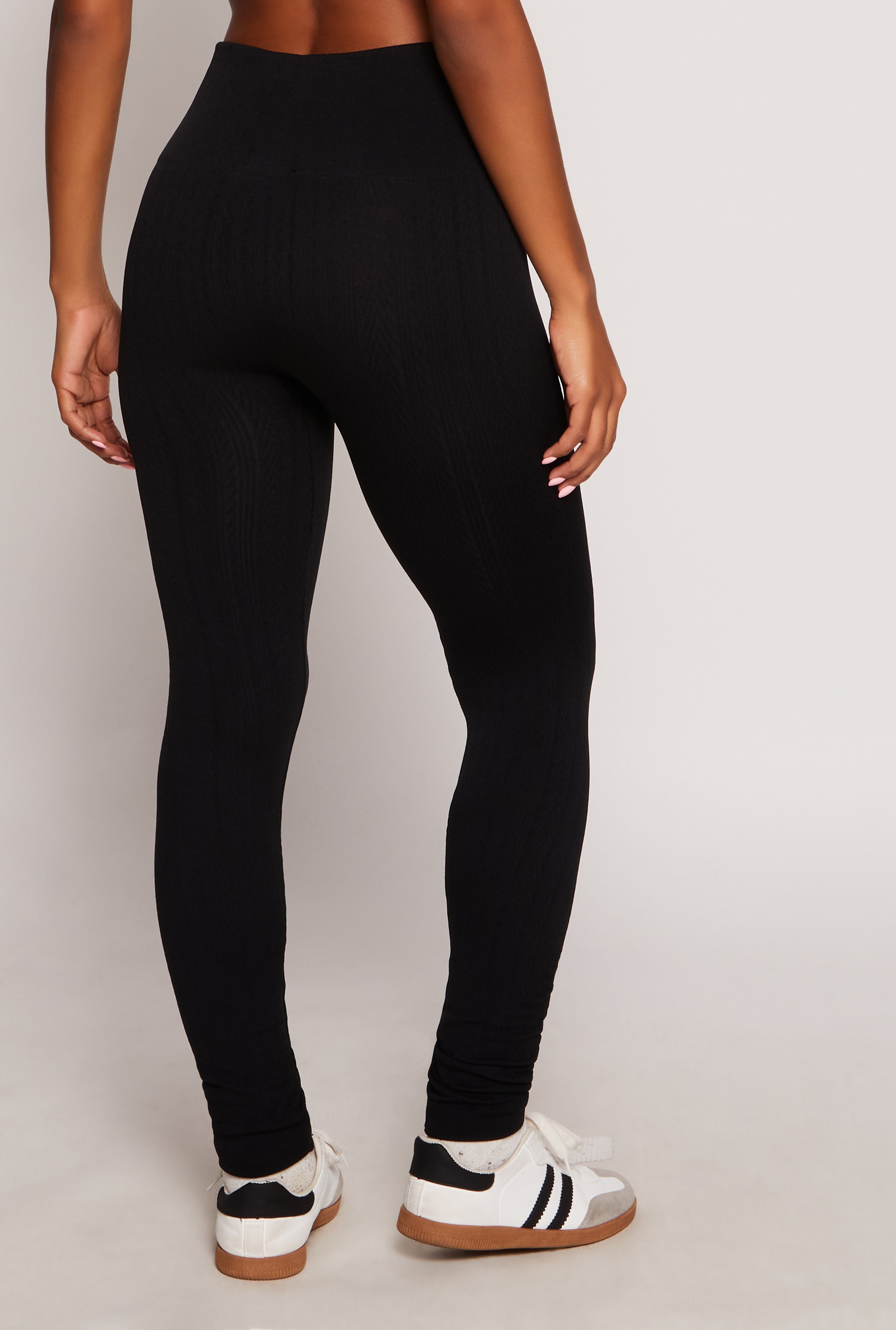 Textured Knit Fleece Lined Seamless Leggings、mySite、camillekostekn