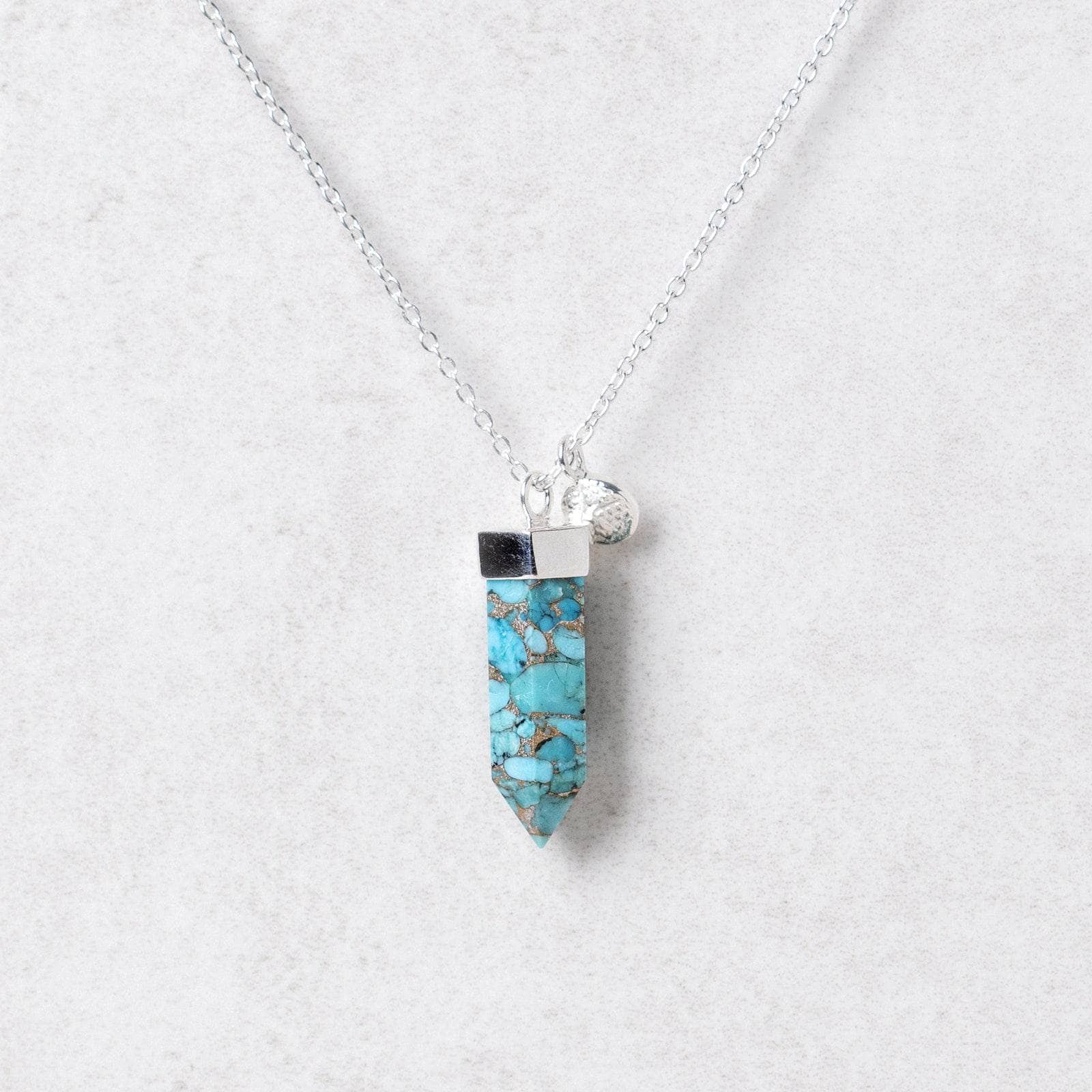 Genuine Turquoise Crystal Point Necklace、mySite、hinf8tx79