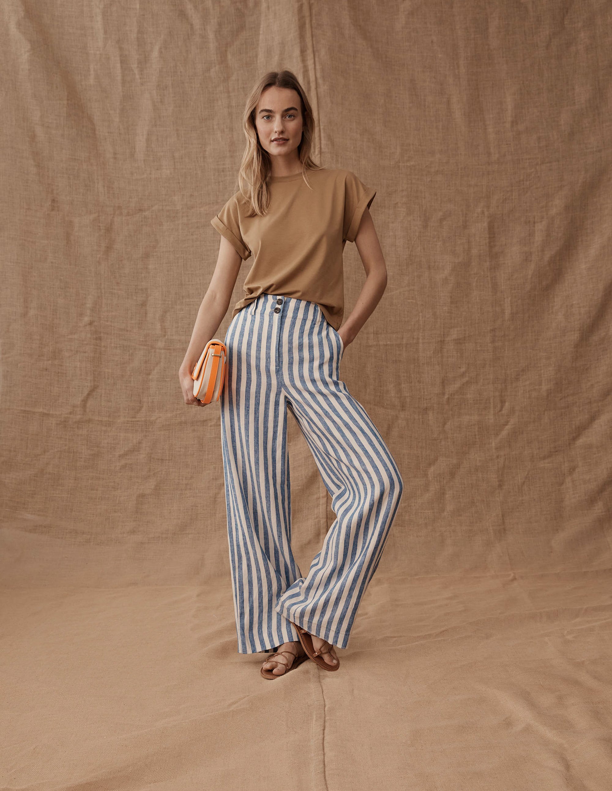  Turn Back Sleeve Crew T-Shirt-Camel、mySite、ashleygrahame