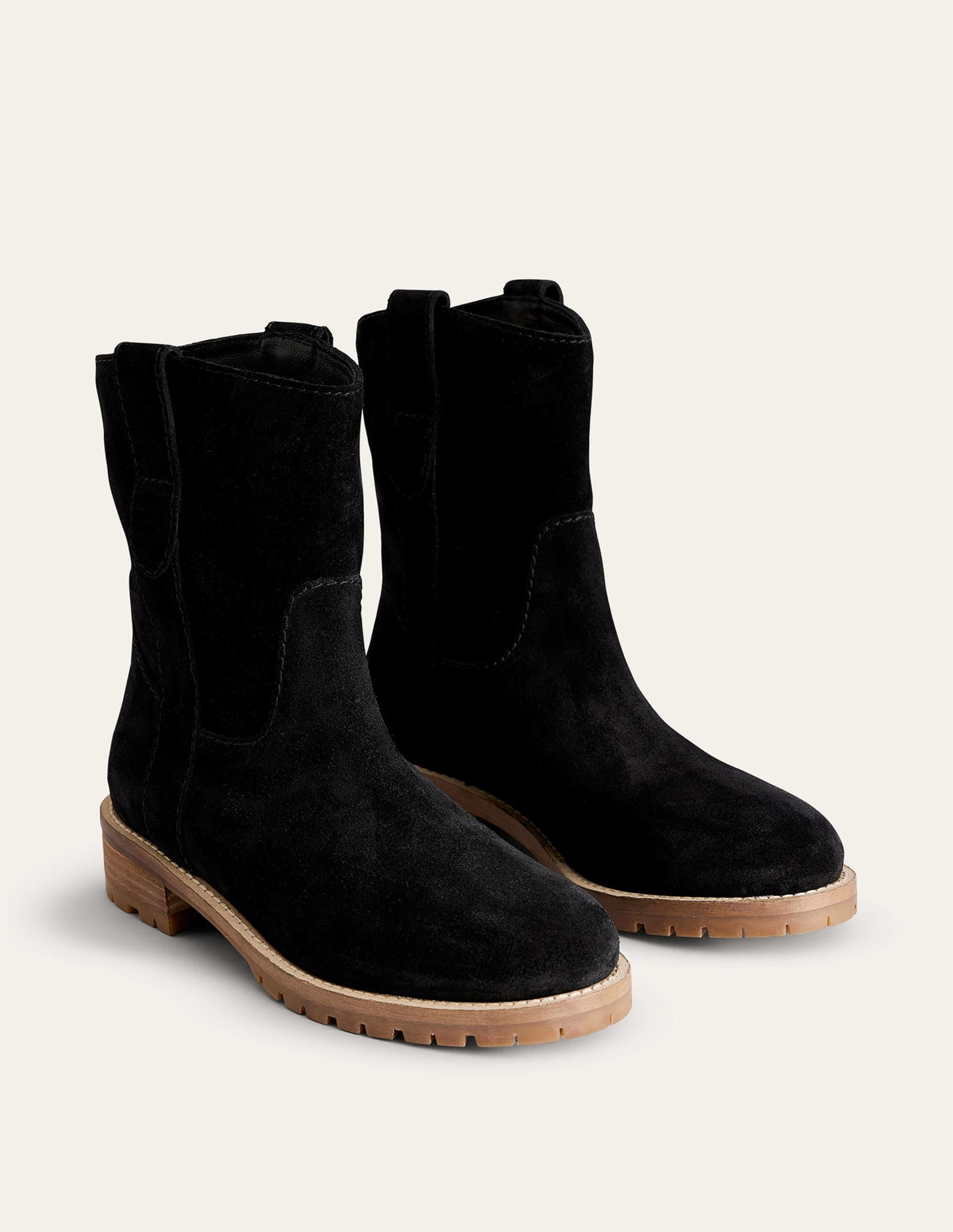  Western Suede Ankle Boots-Black Suede、mySite、ashleygrahame