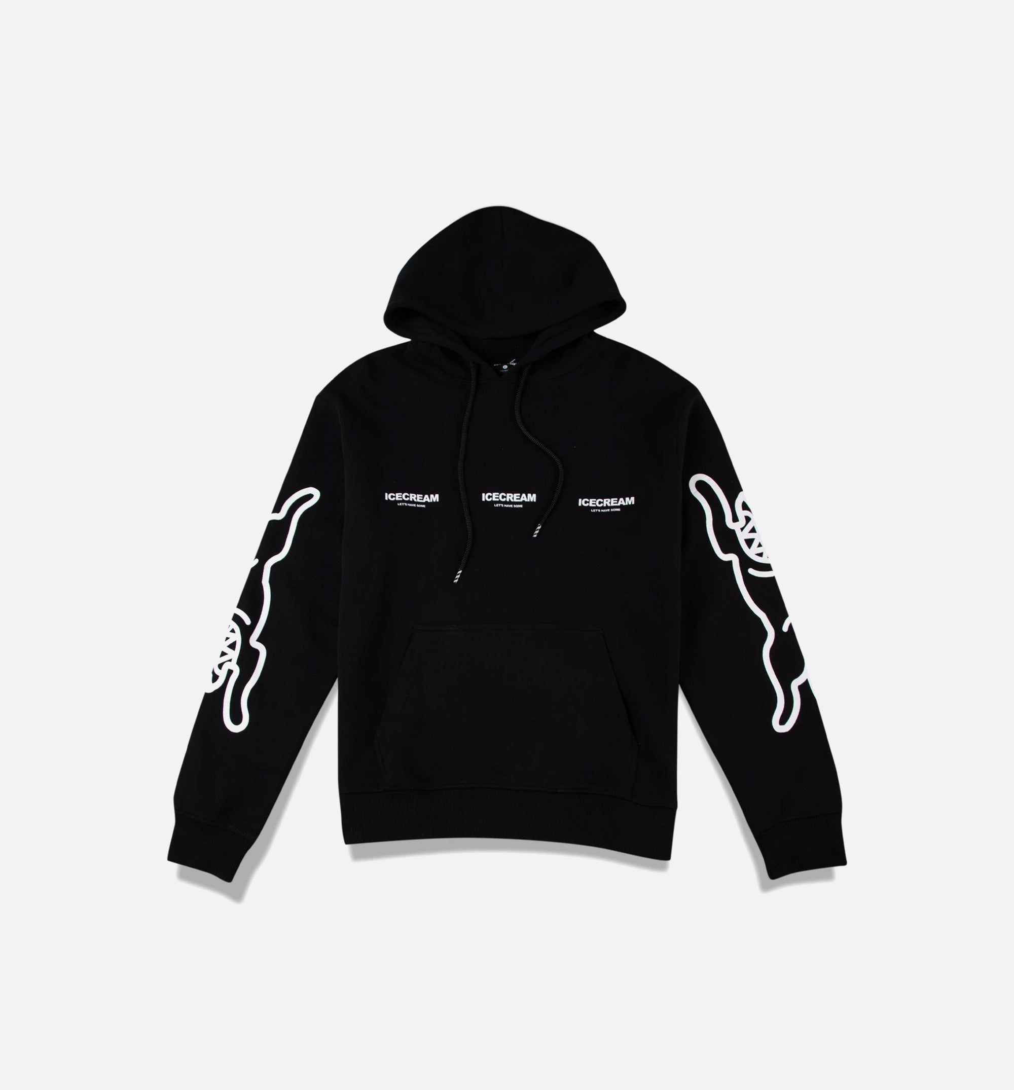 White Mens Hoodie - Black、mySite、dreamappss