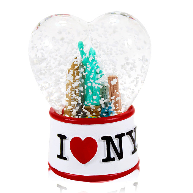45MM Heart-Shaped I Love NY Snow Globe | New York Gifts for Her (3 colors)、mySite、vikingsvslions