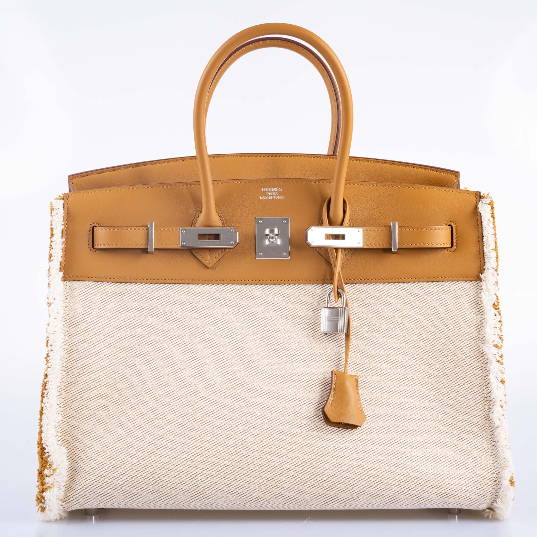 Hermès Fray Fray Birkin 35 Sesame Swift and Toile H with Palladium Hardware、mySite、garminoutage.com