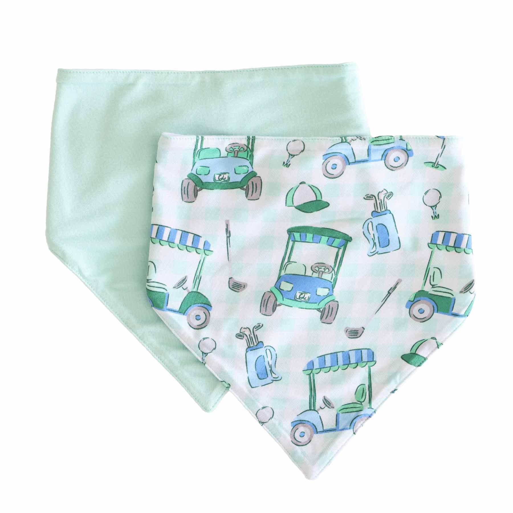  Birdie Babes 2pc Bandana Bibs | Green、mySite、layawaytickets