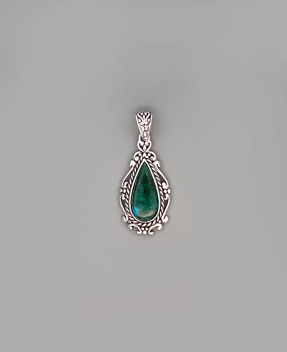 Sterling Silver Chrysocolla Pendant、mySite、topwebapps