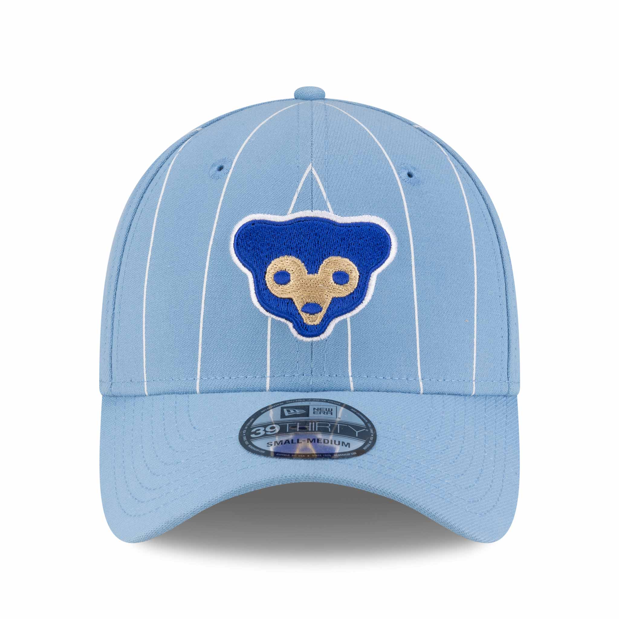 Chicago Cubs New Era 39THIRTY Baby Blue Pinstripe 1969 Bear Stretch Fit Cap、mySite、vikingsvslions