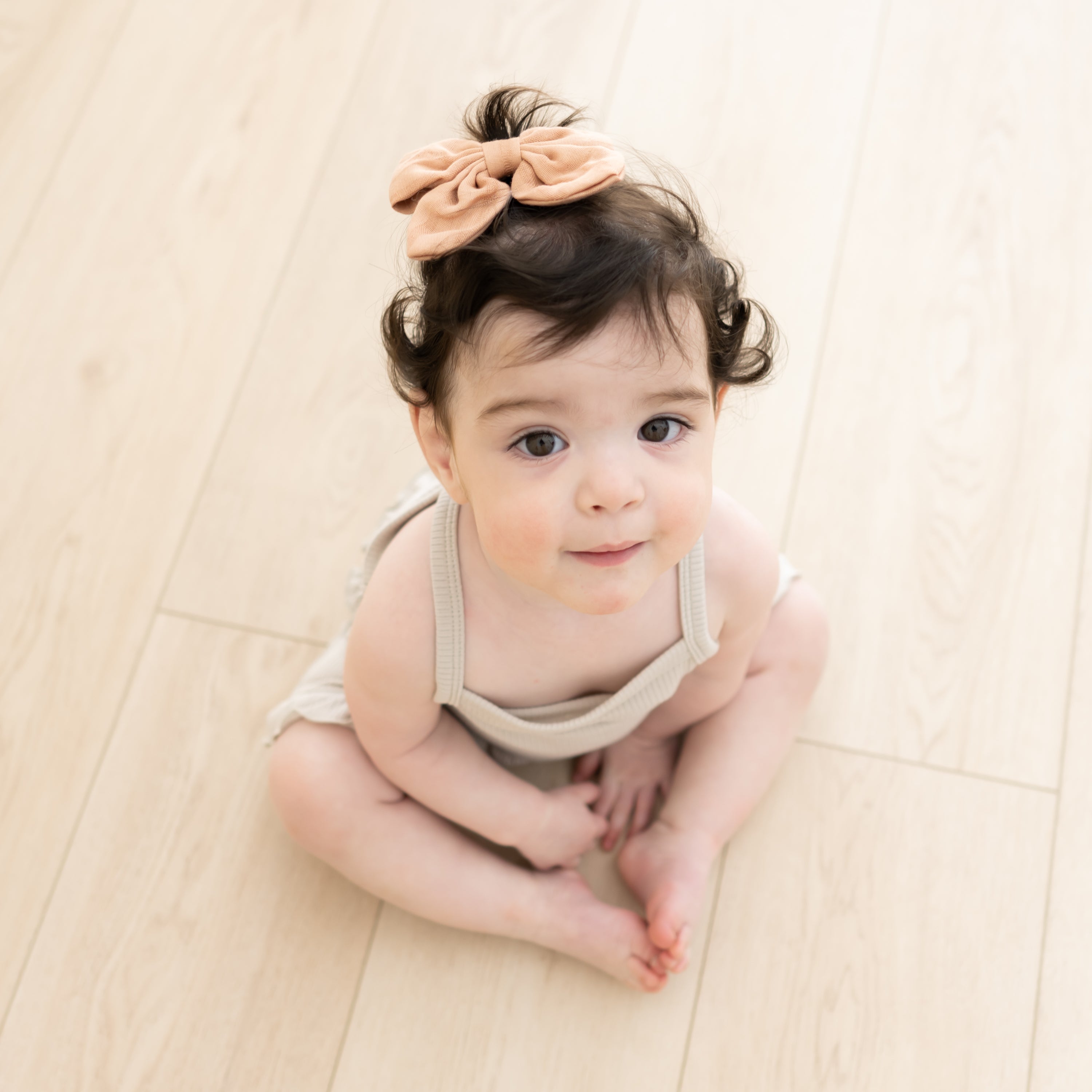  Bamboo Muslin Alligator Clip Bow in Fawn、mySite、layawaytickets