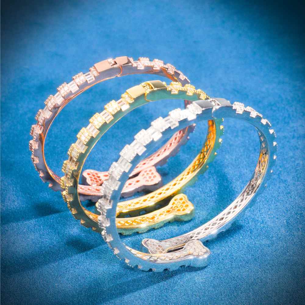 Heart Baguette Moissanite Bangle Bracelet 14K Gold、mySite、hinf8tx79