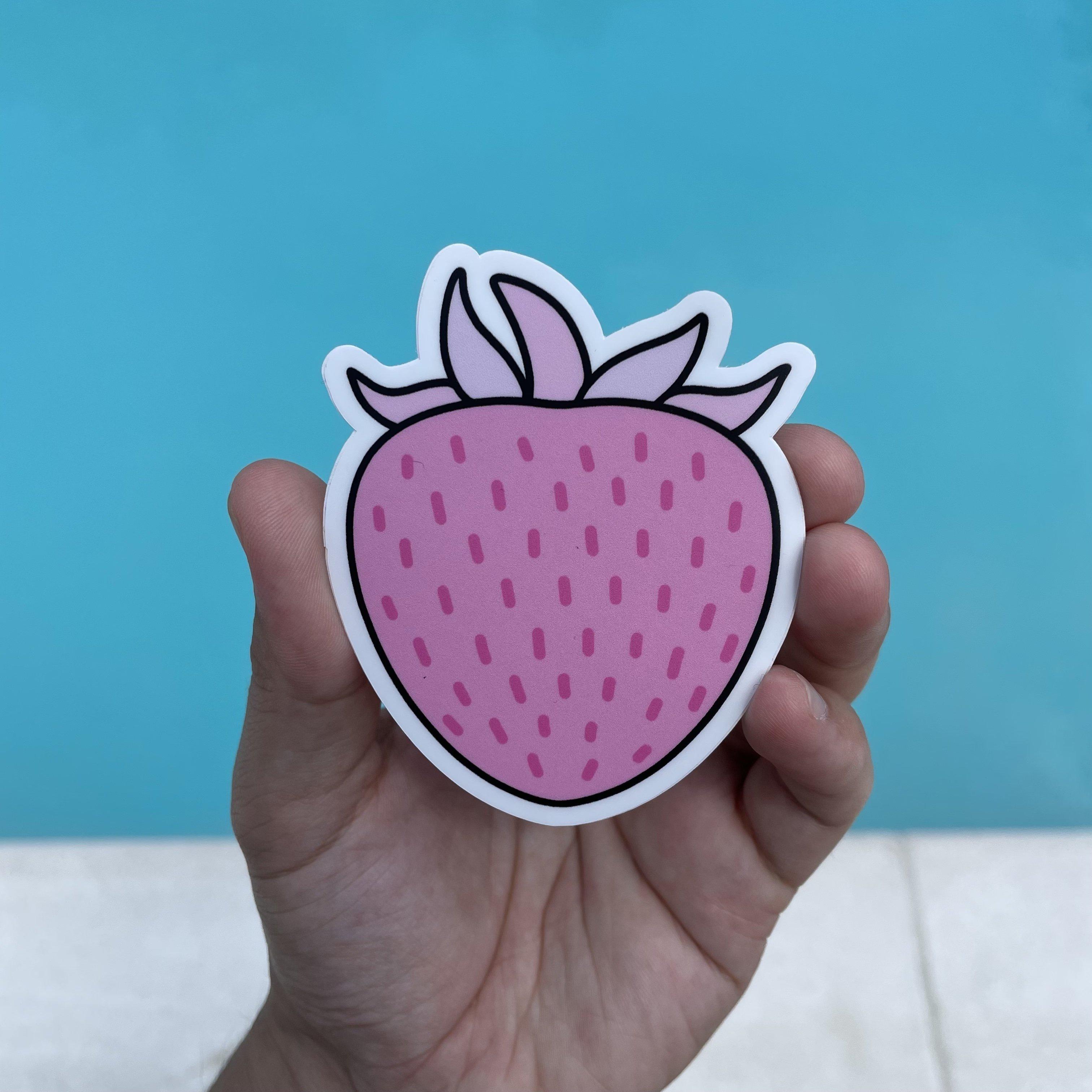  Pink Strawberry Aesthetic Sticker、mySite、elrpsem3k