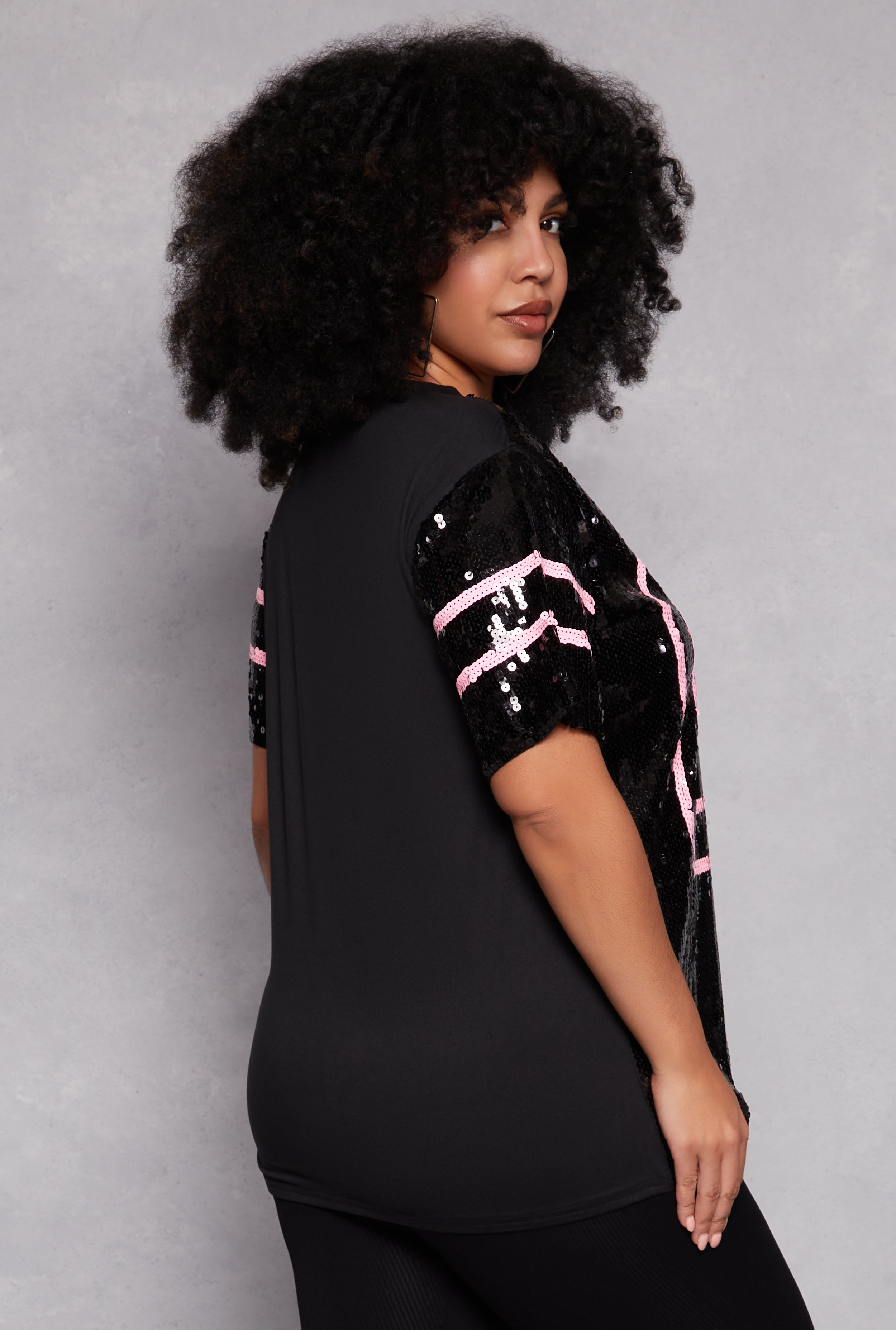 Plus Size 08 Sequin Mesh Top、mySite、camillekostekn