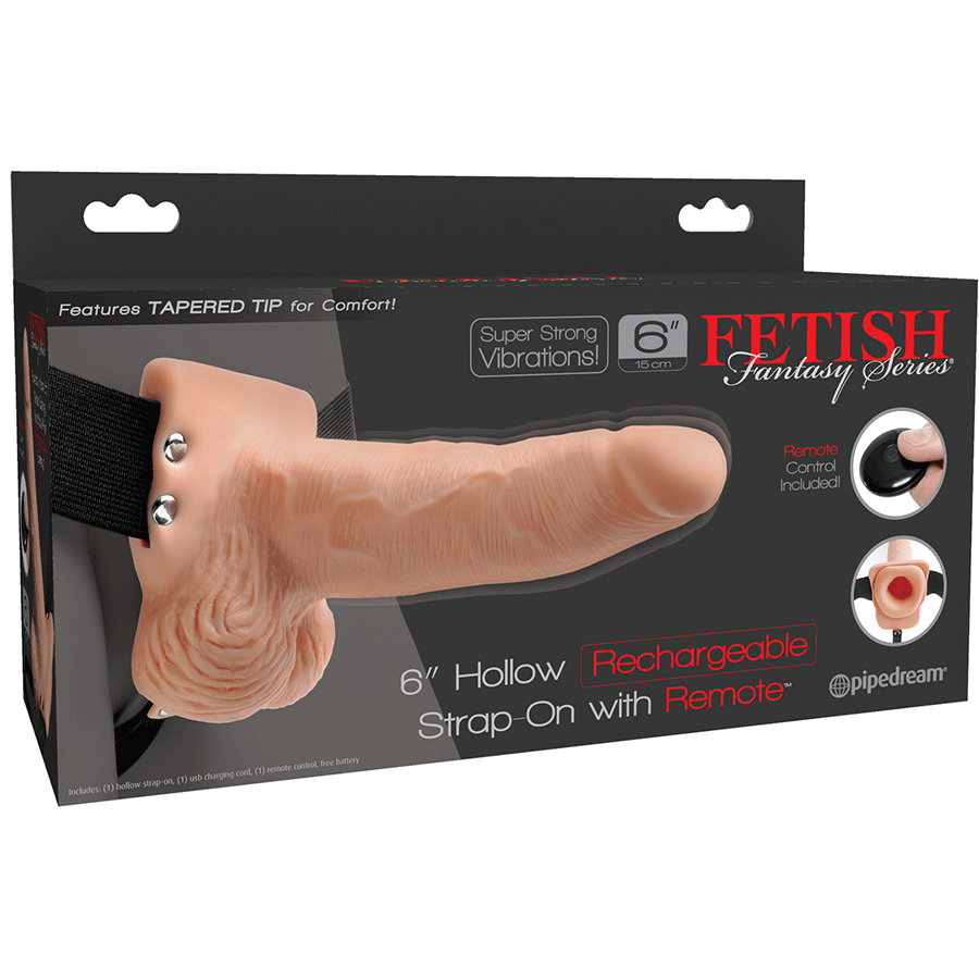 6 Inch Rechargeable Vibrating Hollow Strap On Penis Extension by Fetish Fantasy、mySite、bottomscart