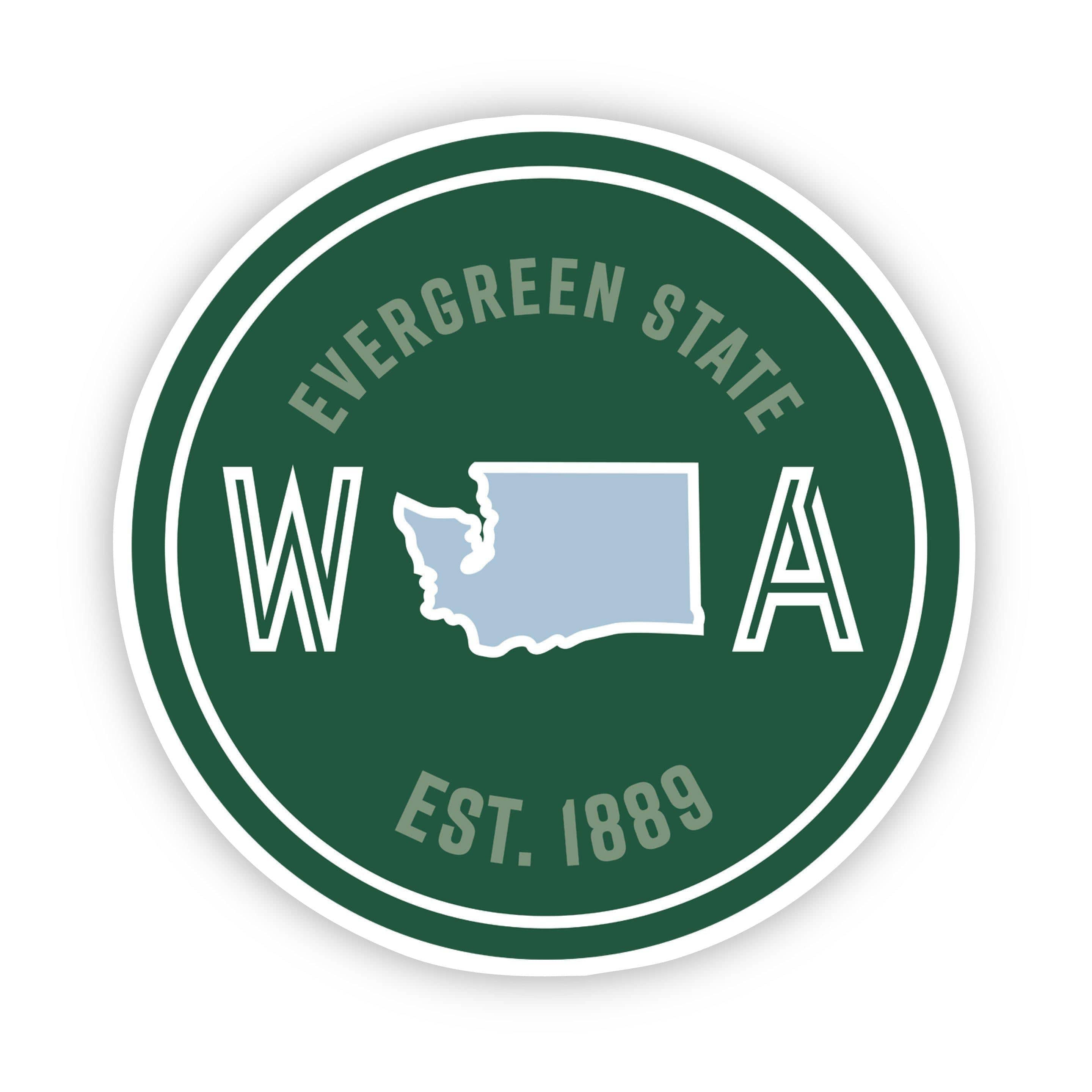  Evergreen State Washington Sticker、mySite、elrpsem3k