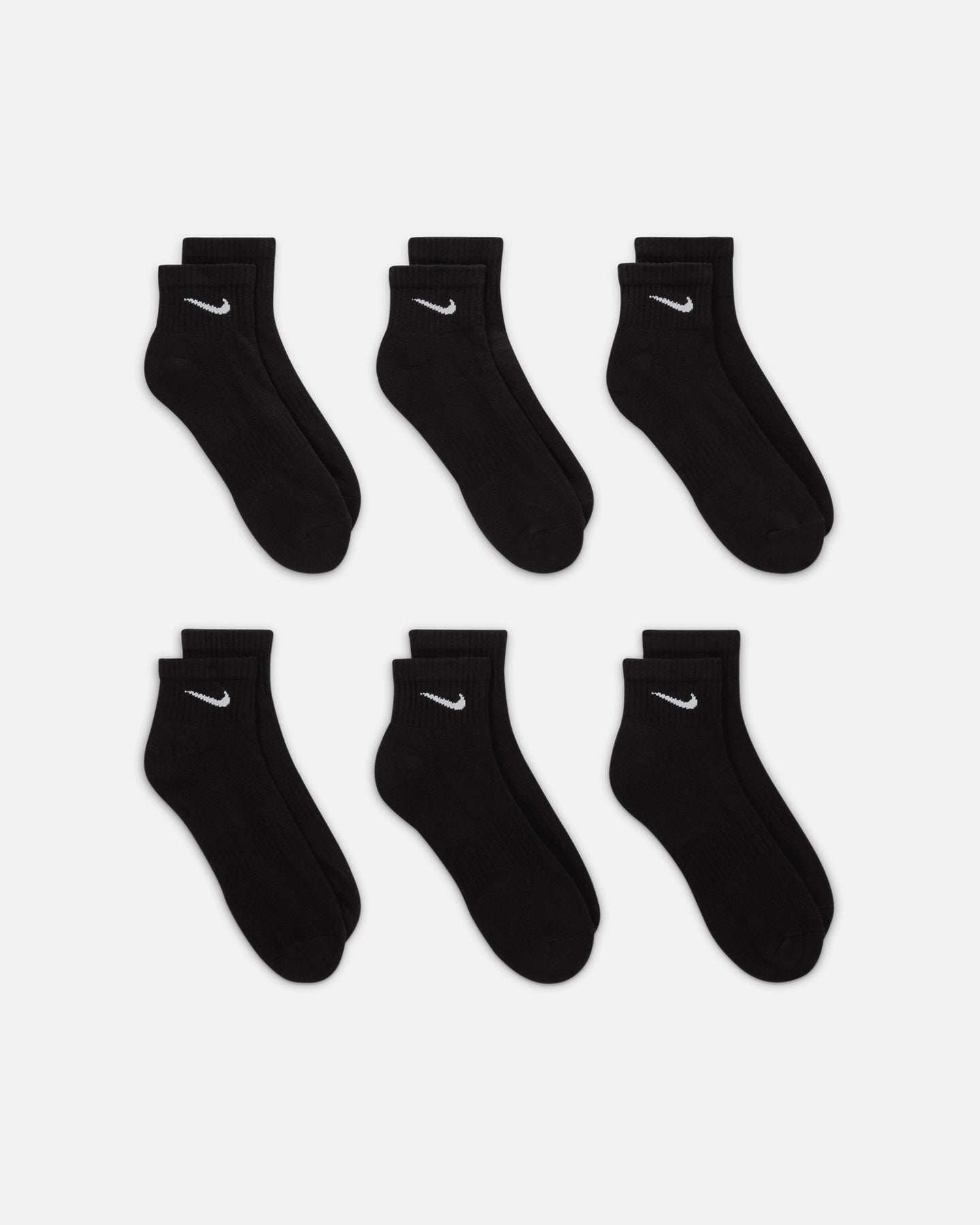 Nike Everyday Cotton Cushioned Ankle Socks 6 Pack Black/White、mySite、zt4zffjzw