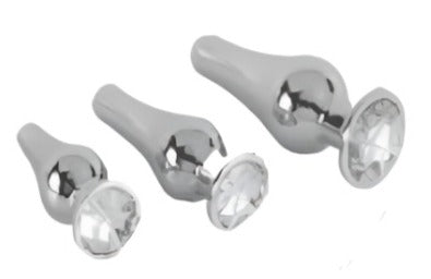 ToyJoy Probe Butt Plug Kit | Shaped Chrome Diamond | Free Satin Bag、mySite、bottomscart