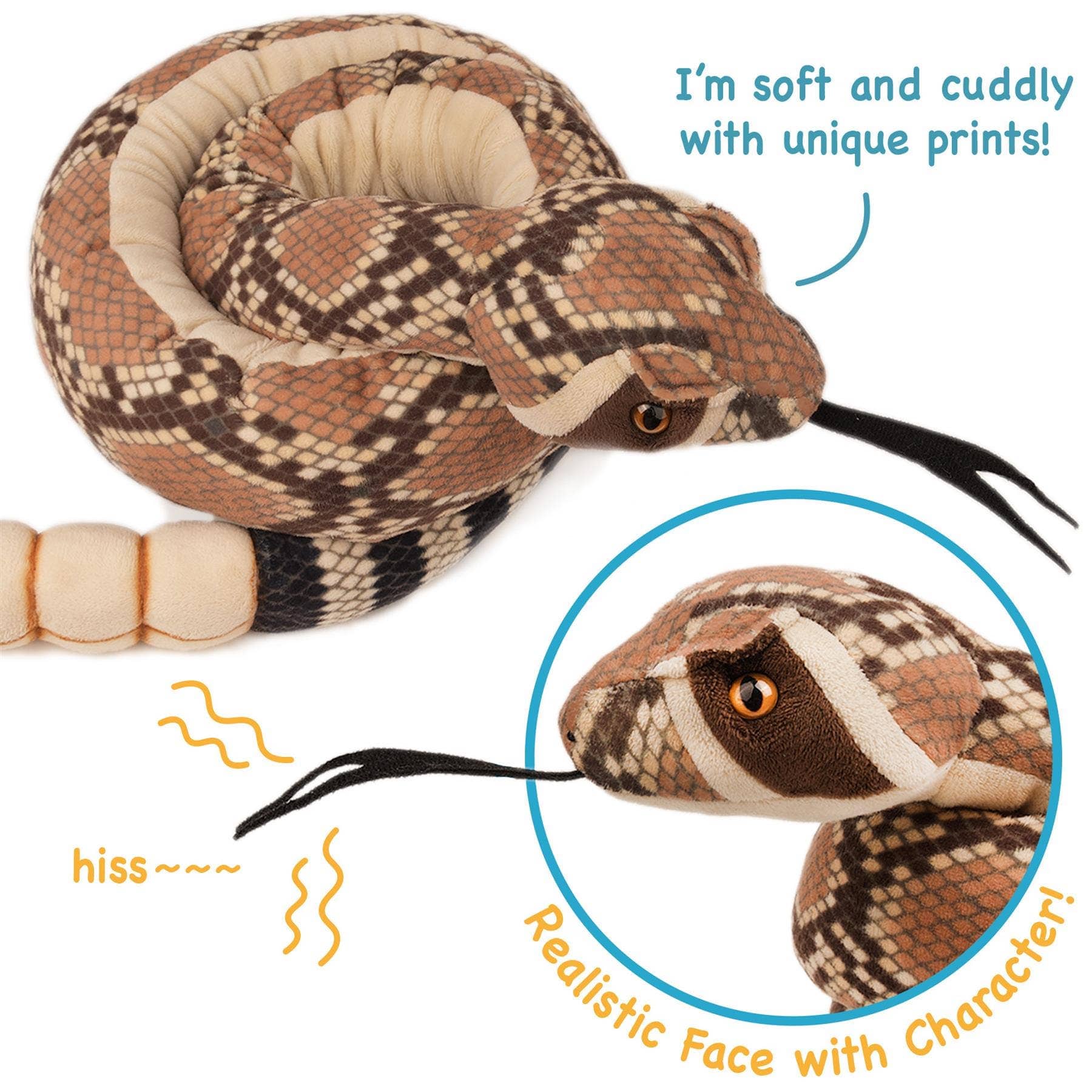 Rambo The Rattlesnake - 55 Inch Plush with Rattle in Tail!、mySite、g9winljtr