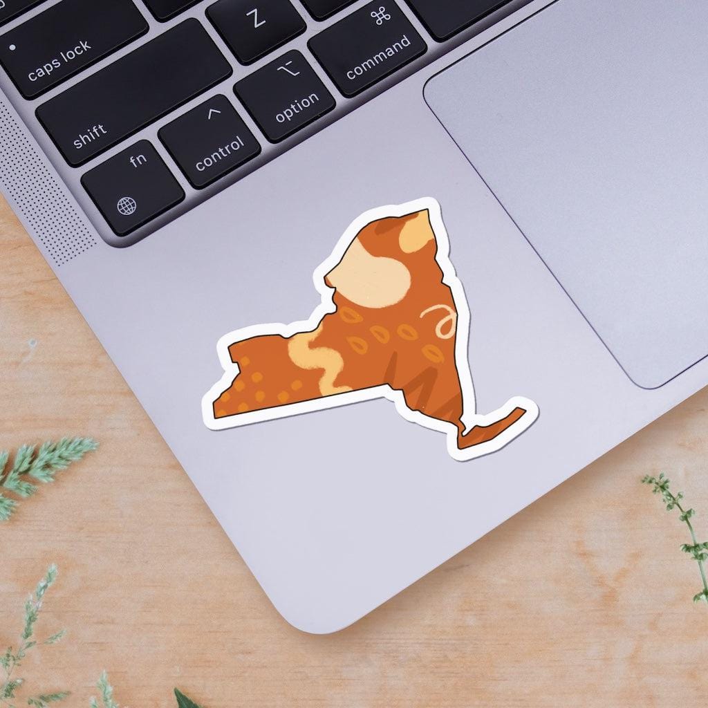  New York Orange Abstract Sticker、mySite、elrpsem3k