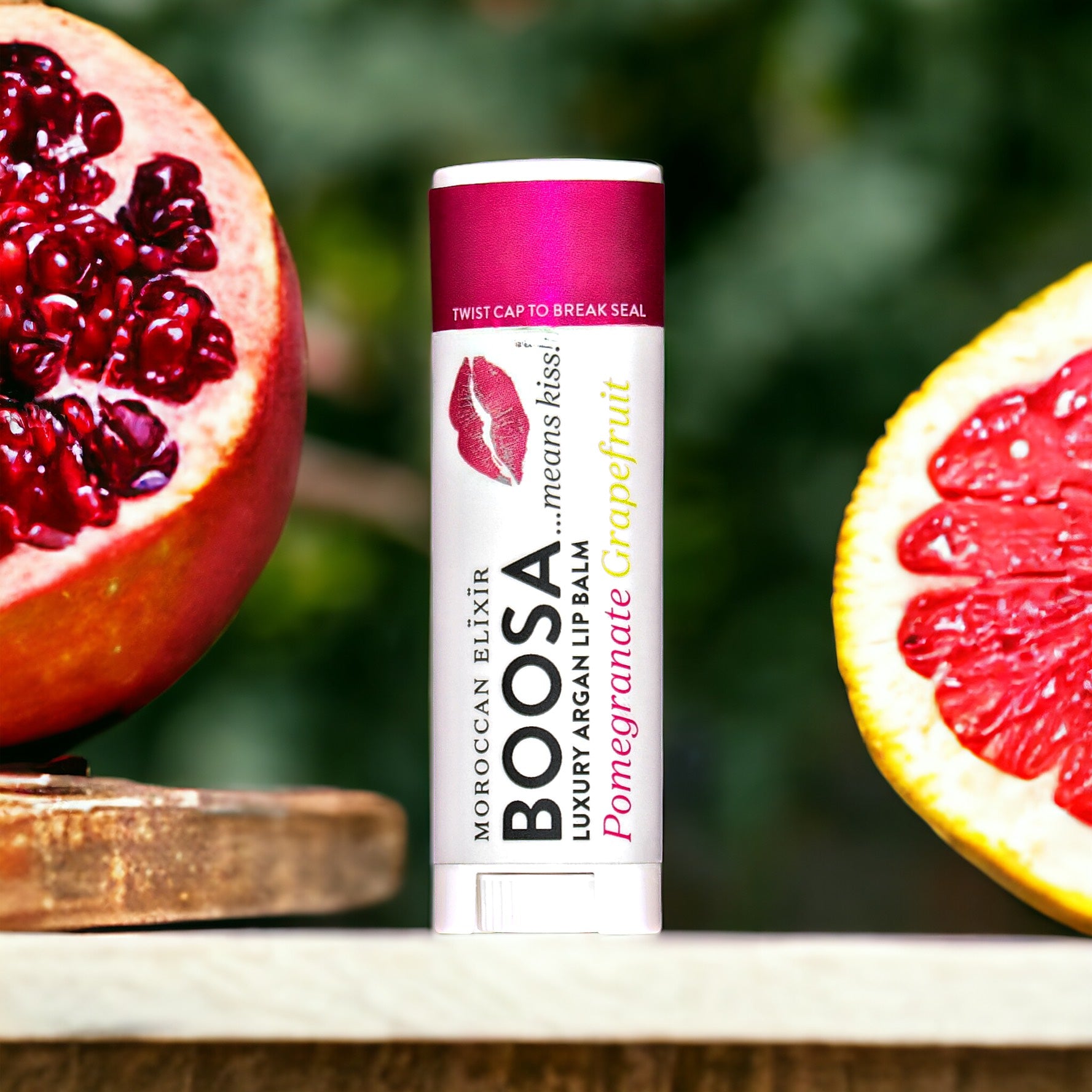  BOOSA Argan Lip Balm (Pomegranate Grapefruit)、mySite、elrpsem3k