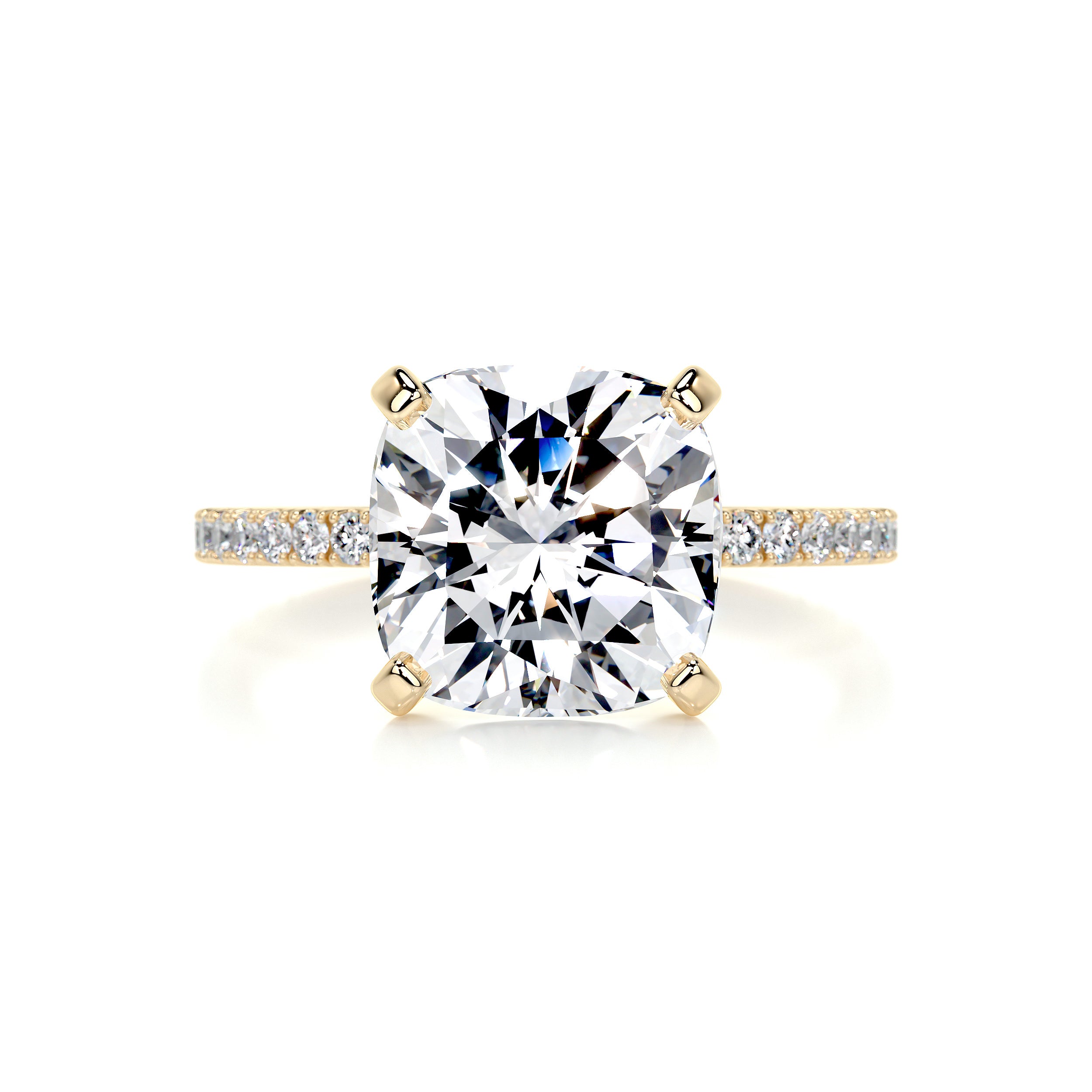 Stephanie Moissanite & Diamond Ring -18K Yellow Gold、mySite、hinf8tx79