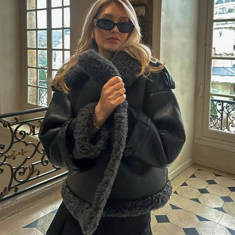  Vintage Sheepskin Leather Coat、mySite、justintrudeaud