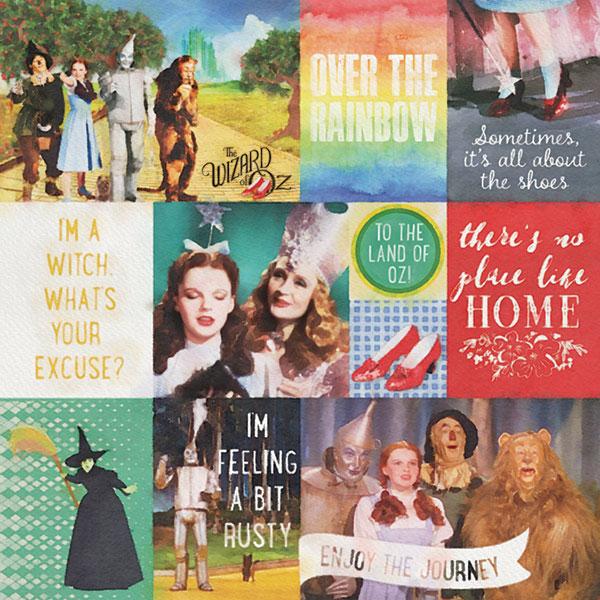  Scrapbook Paper - Wizard of Oz Tags Double-Sided、mySite、ghnorth