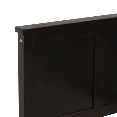 Platform Storage Bed, 2 drawers with wheels, Twin Size Frame, Espresso (New SKU:WF283062AAP)、、casual